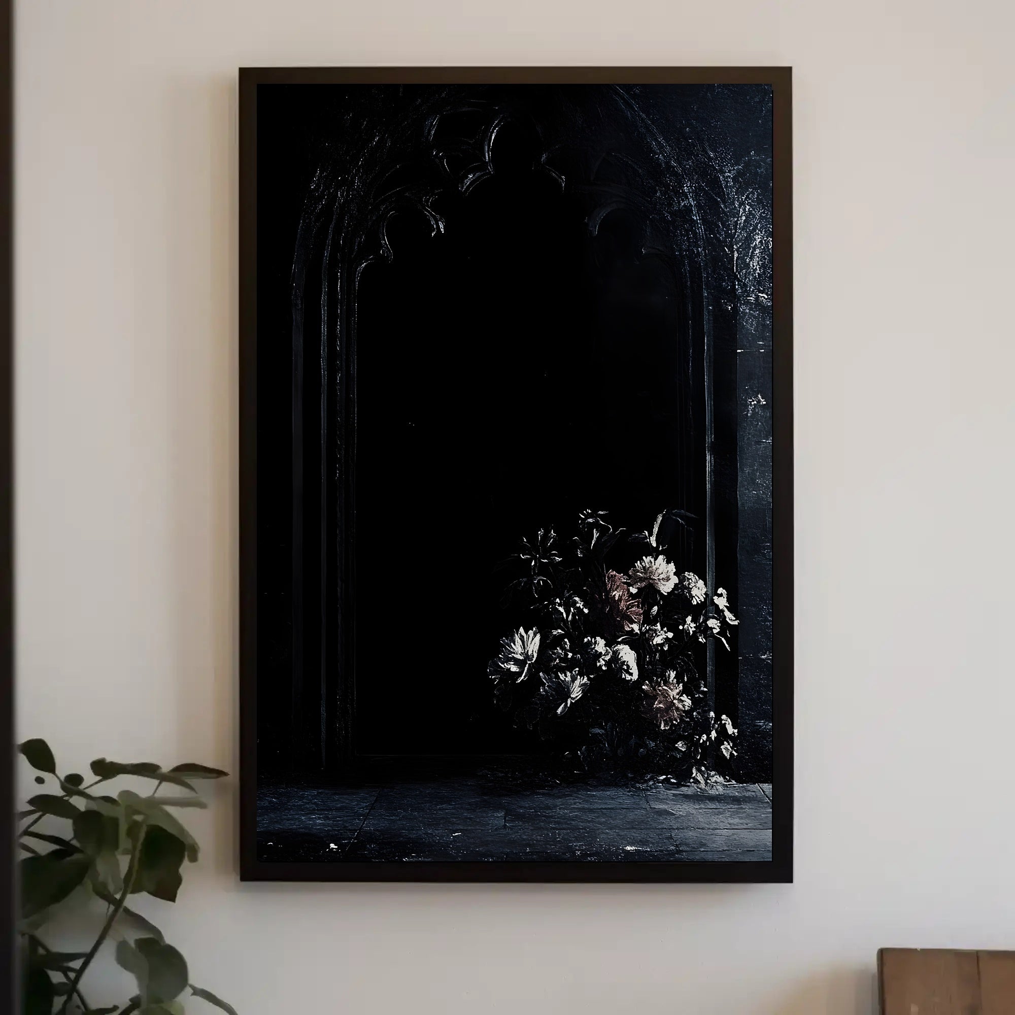 Mysterious Gothic Floral Archway Art Poster - Abstract or Artistic Poster PosterGoat