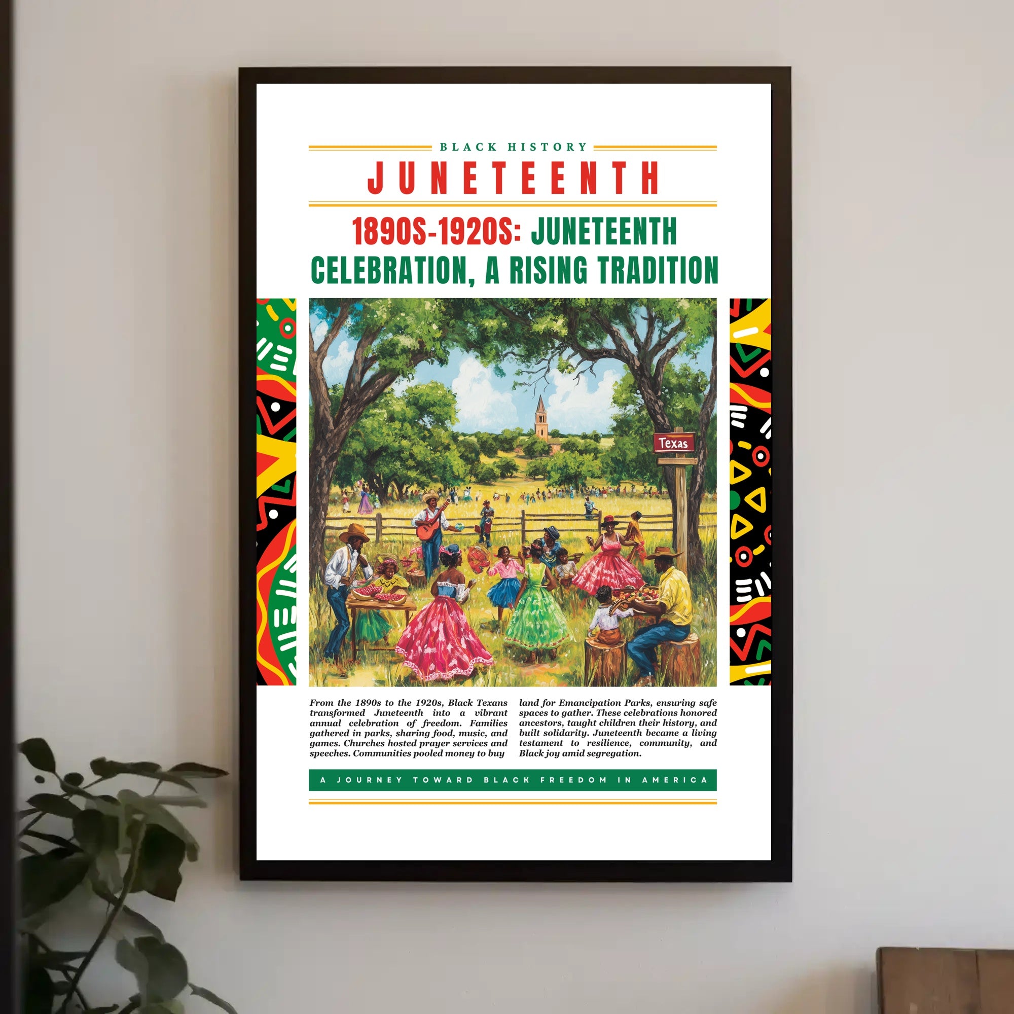 Juneteenth Celebration of Black History and Freedom Cultural or Heritage Poster