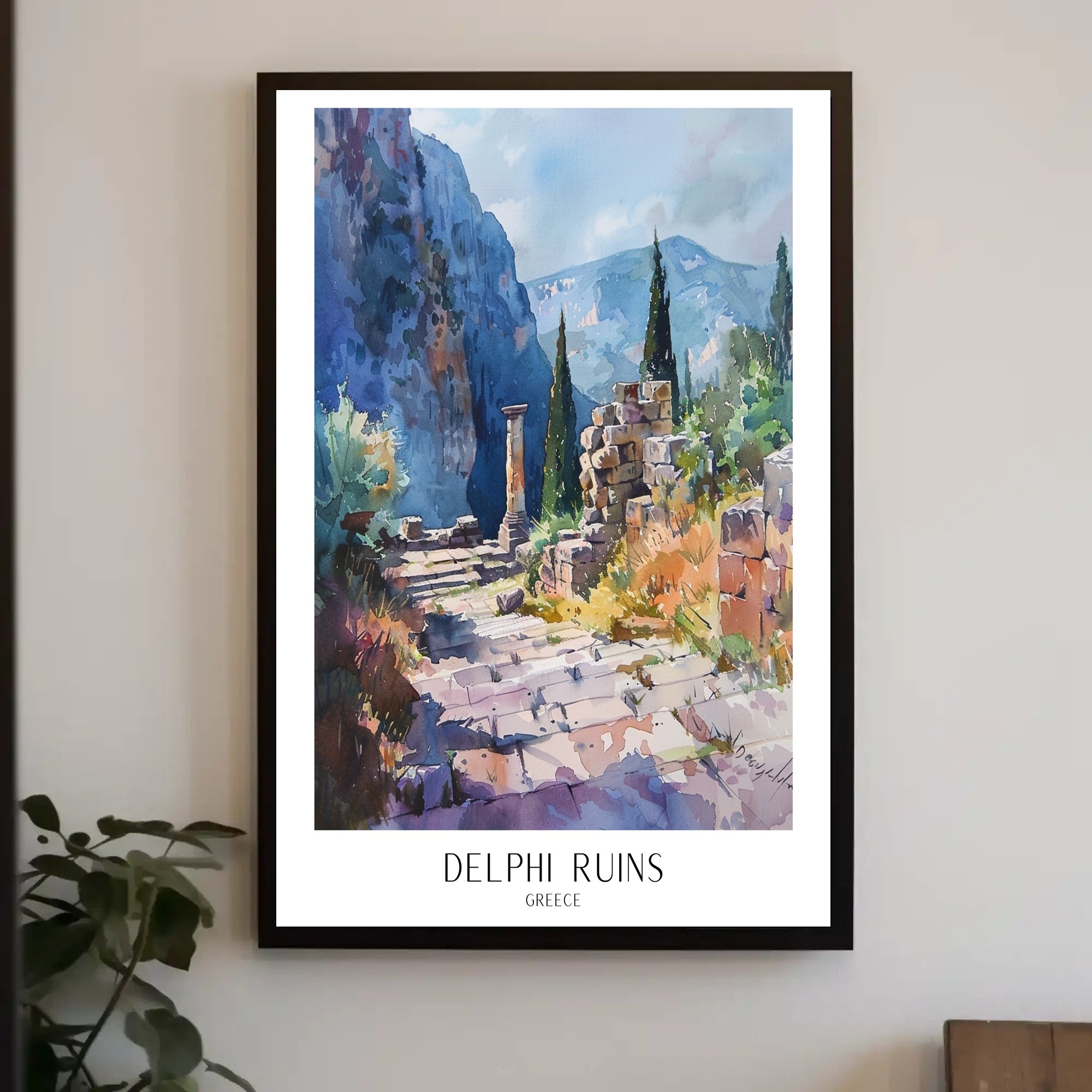 Delphi Ruins Poster PosterGoat