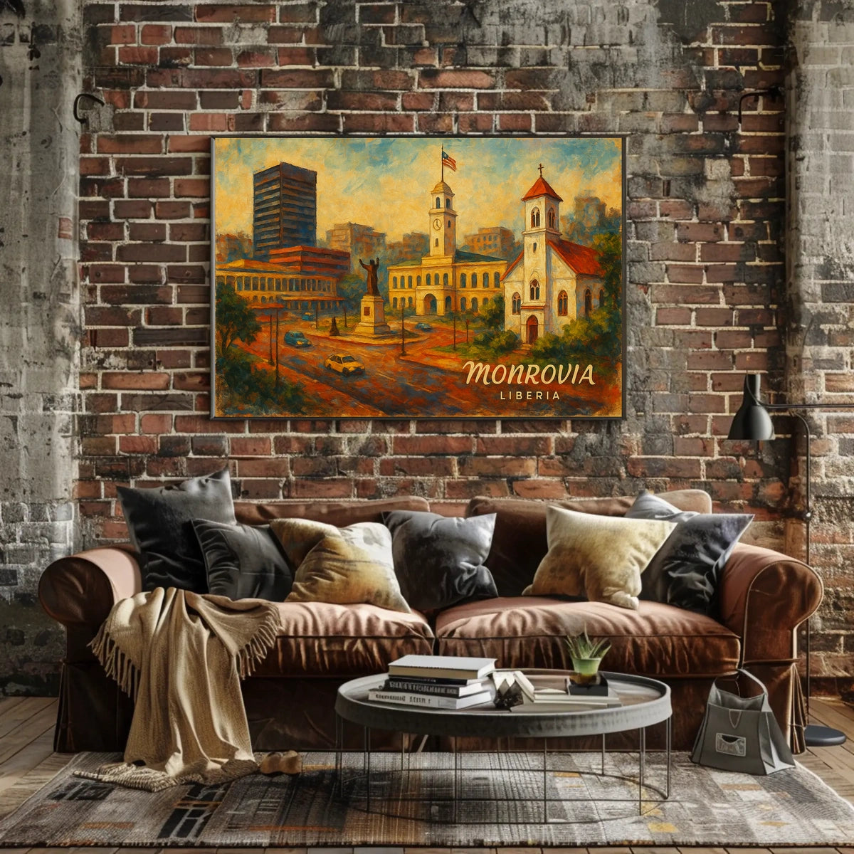 Monrovia, Liberia Cityscape Art Poster