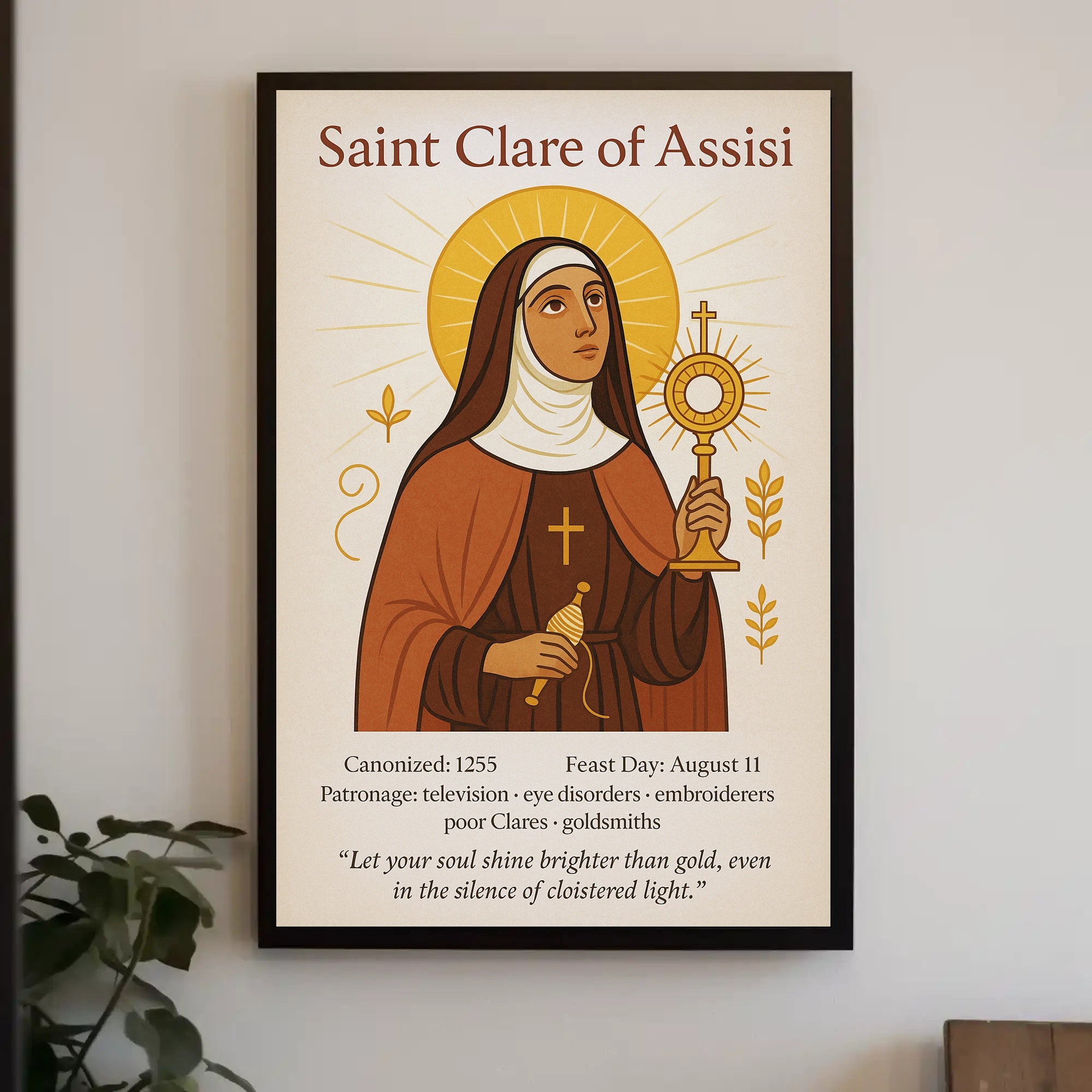 Saint Clare of Assisi Poster PosterGoat