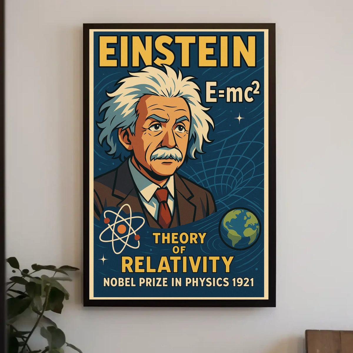 Albert Einstein Relativity Vintage Science Decor Poster