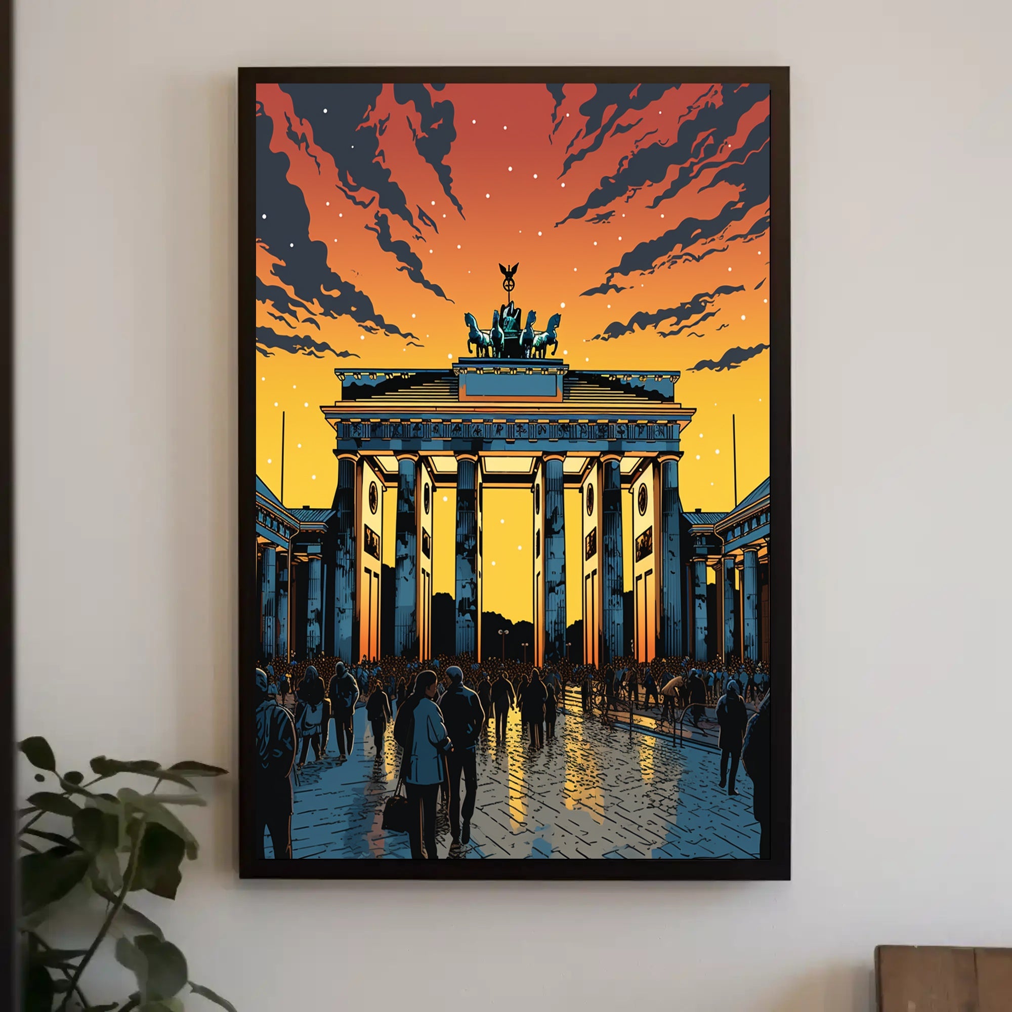 Sunset At The Brandenburg Gate Poster