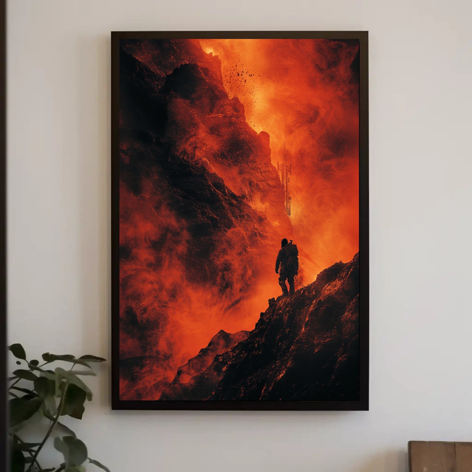 Volcanic Survival Adventure in Futuristic Sci-Fi Poster PosterGoat