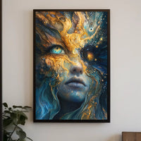 Cosmic Surrealism Abstract Artistic Poster