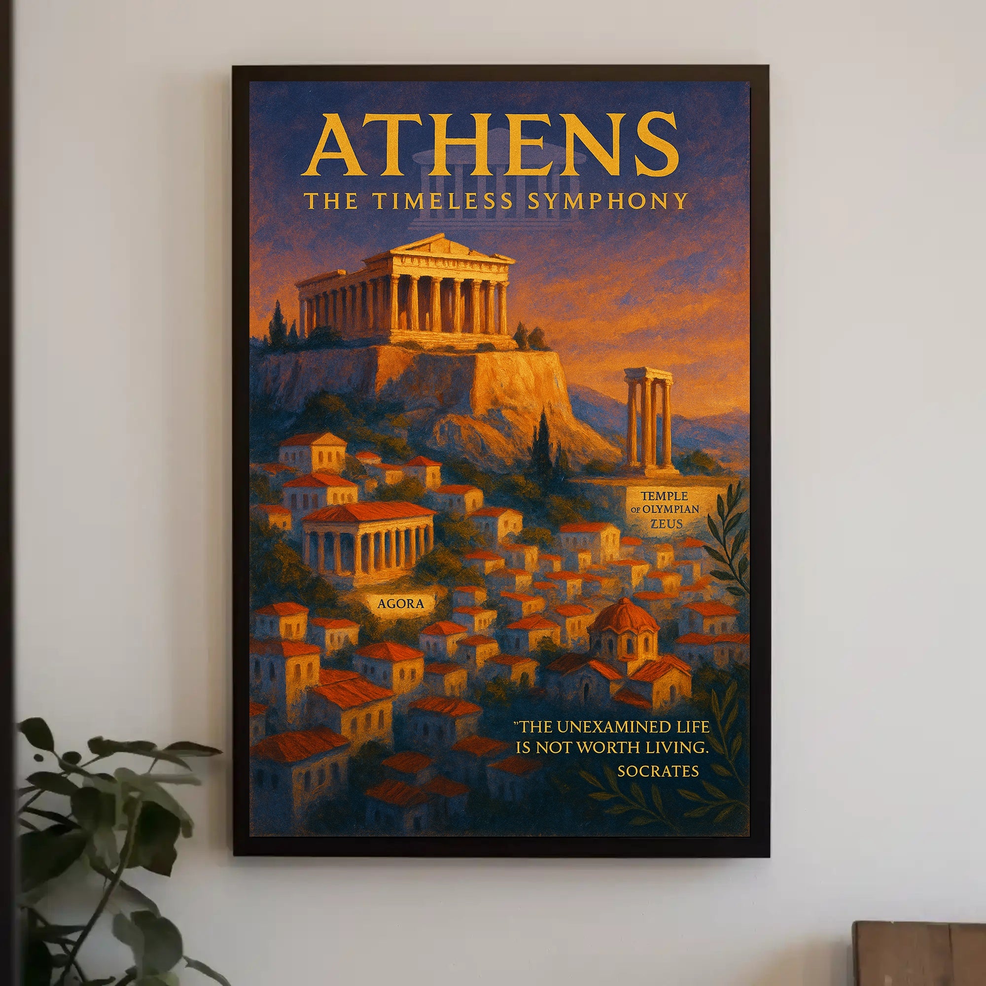 Athens Historical Landmarks Motivational or Quote Poster