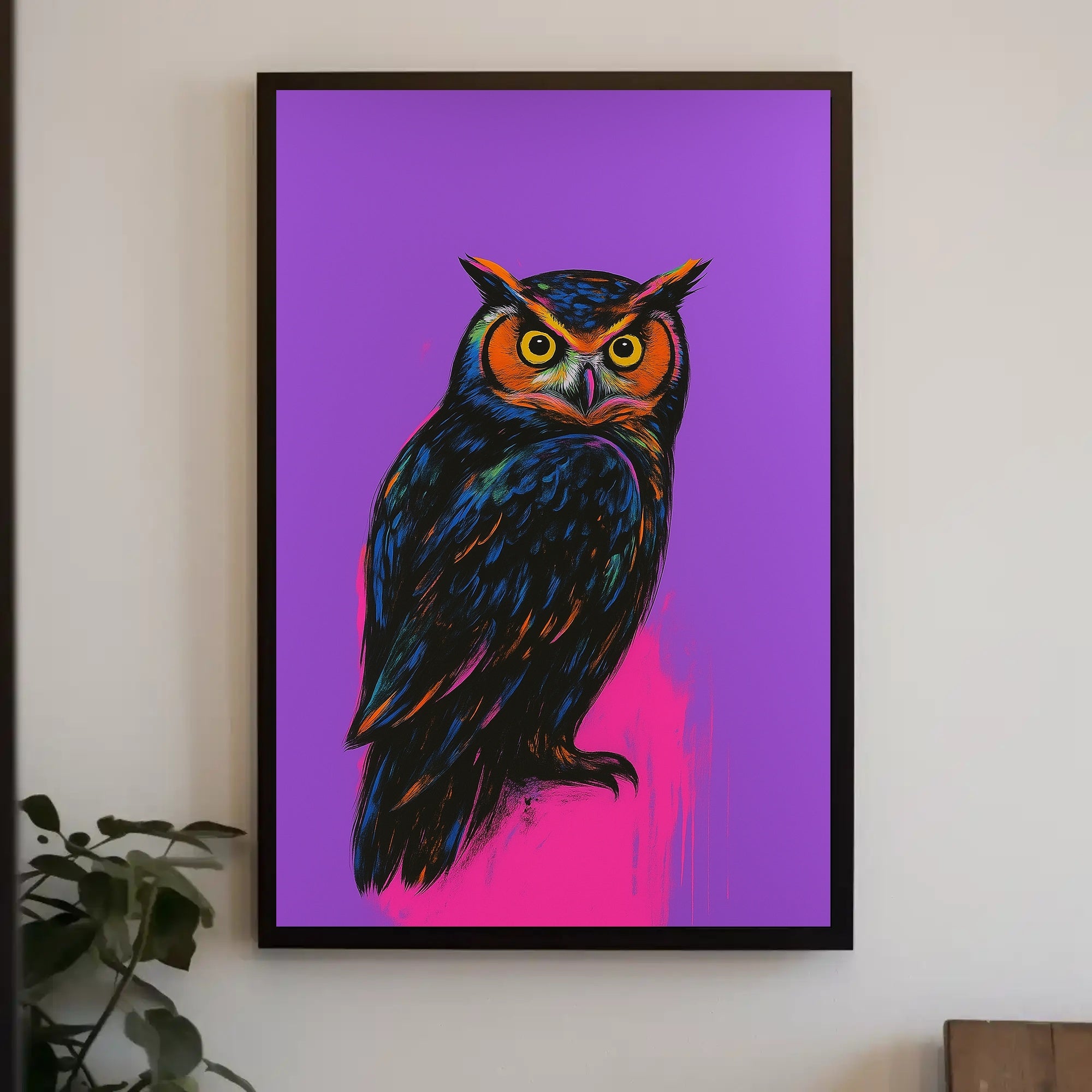 Vibrant Owl Portrait Poster