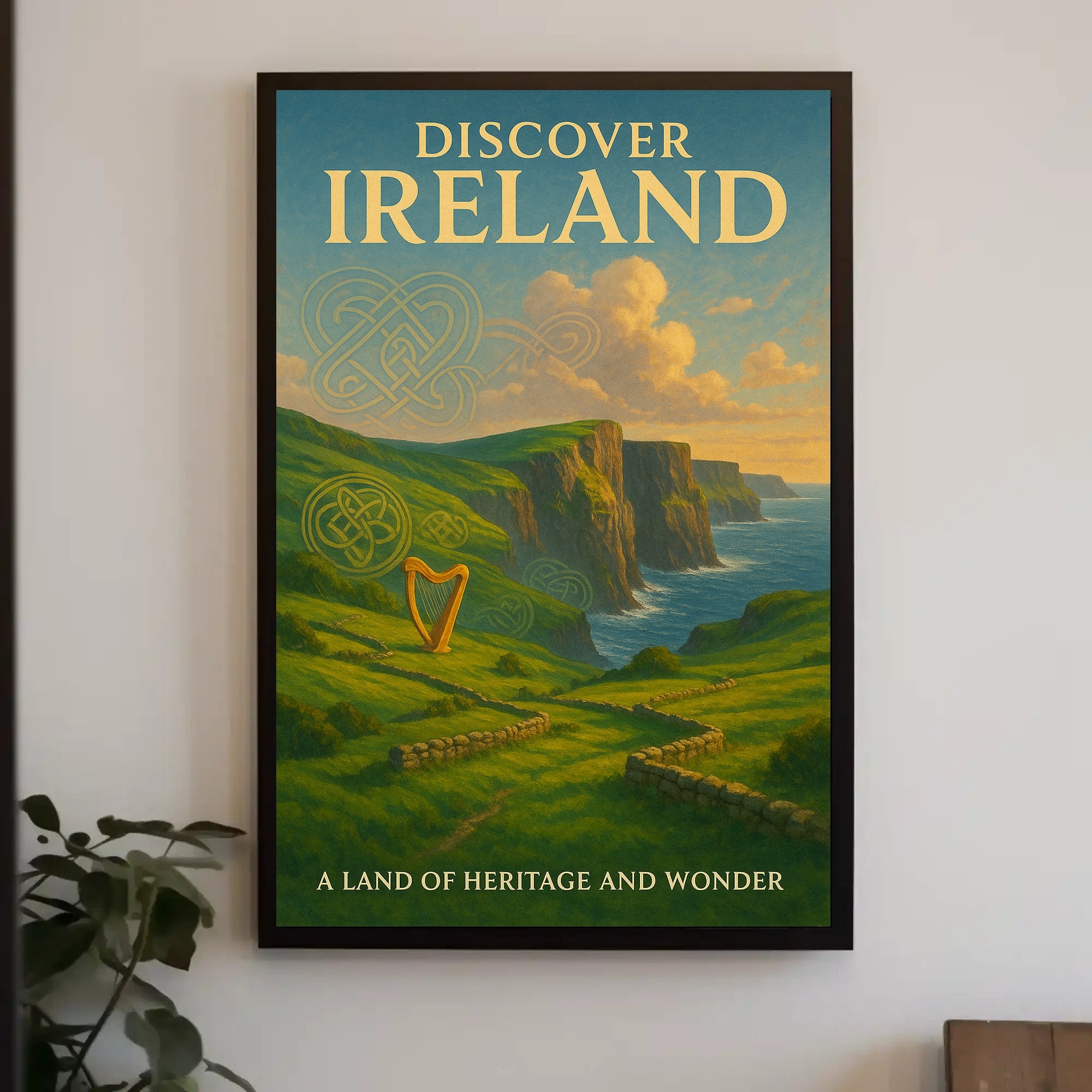 Irish Landscapes: Cliffs and Culture Heritage Poster