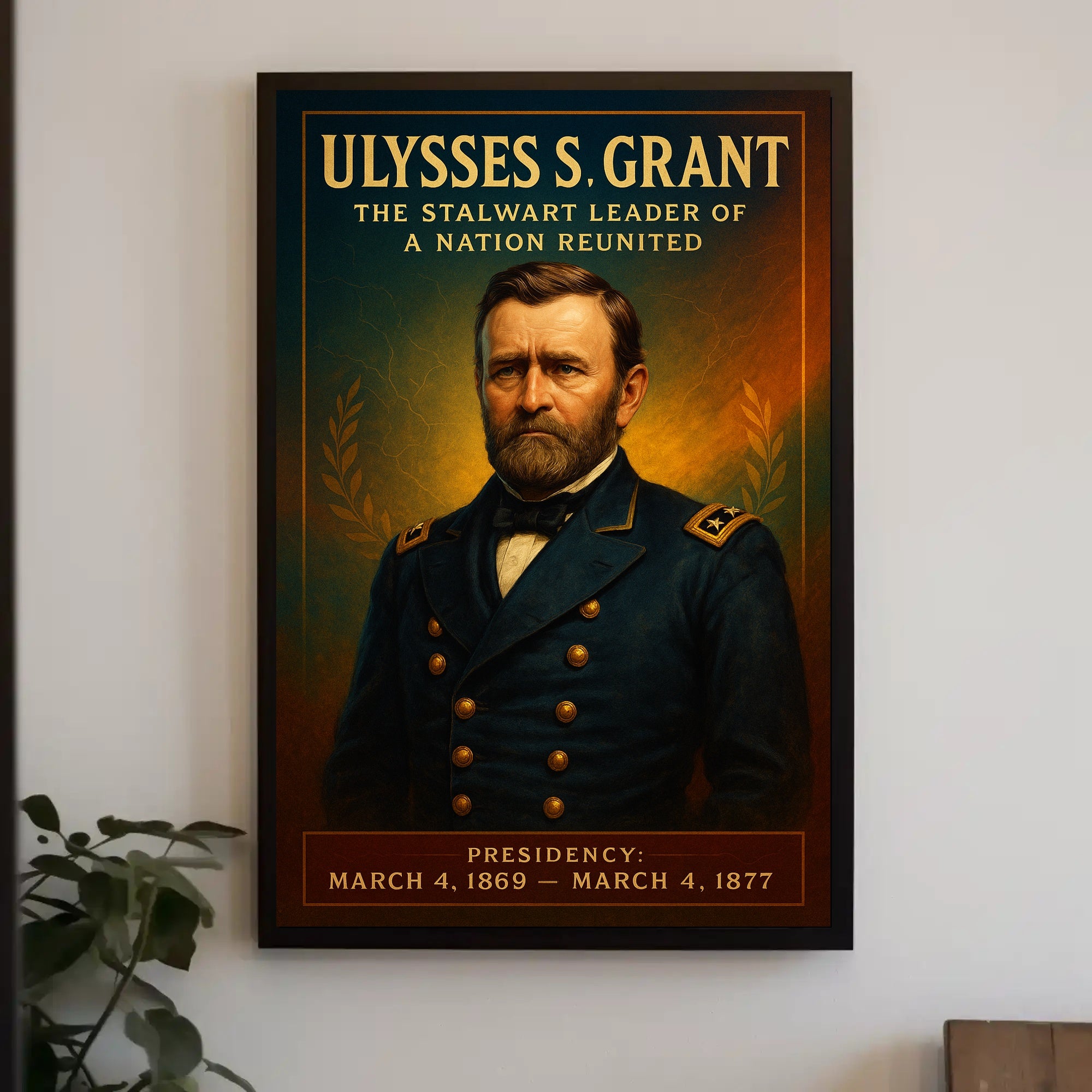 Ulysses S. Grant Vintage Presidential Poster Historical or Presidential Poster