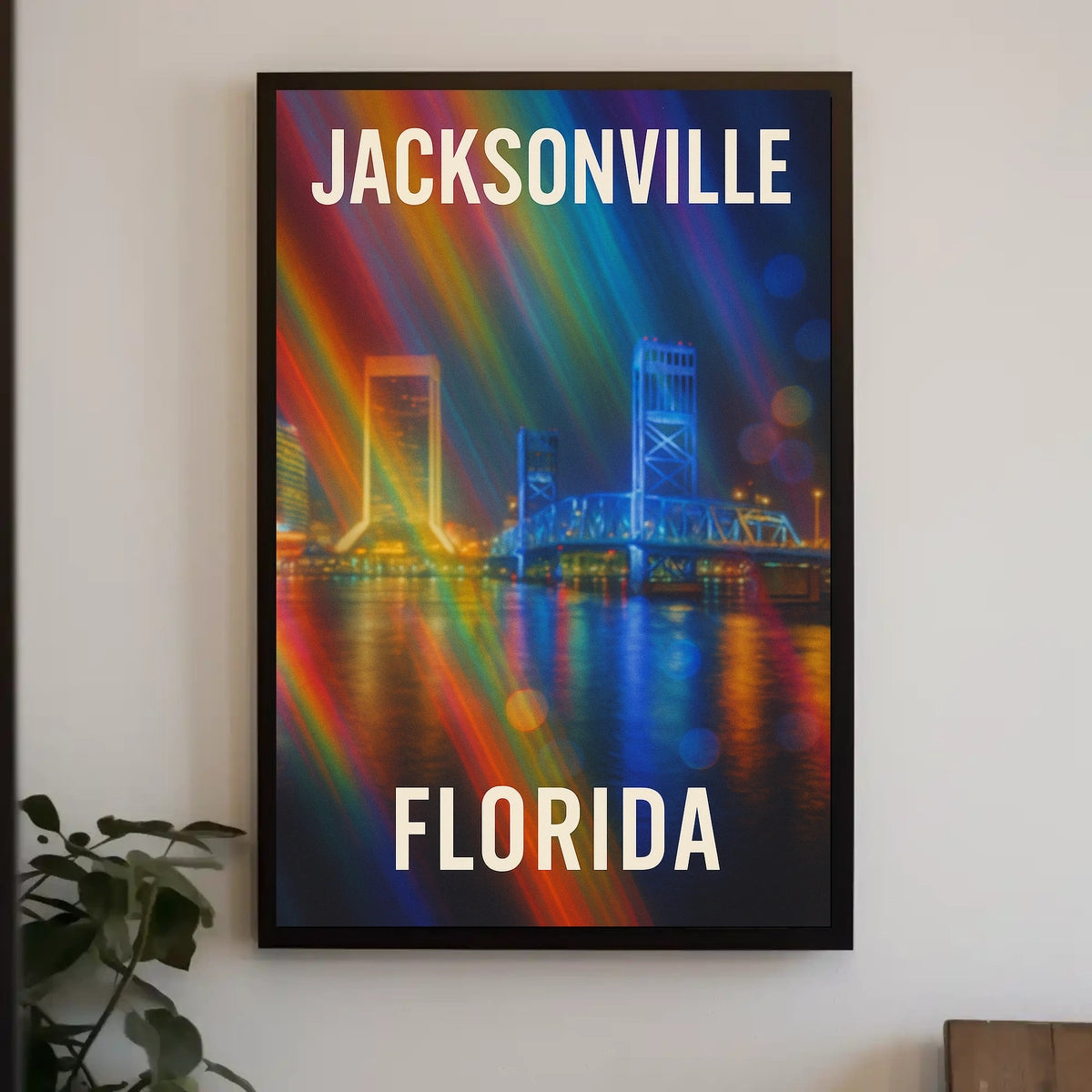 Jacksonville Cityscape Photo Realism Wanderlust Poster