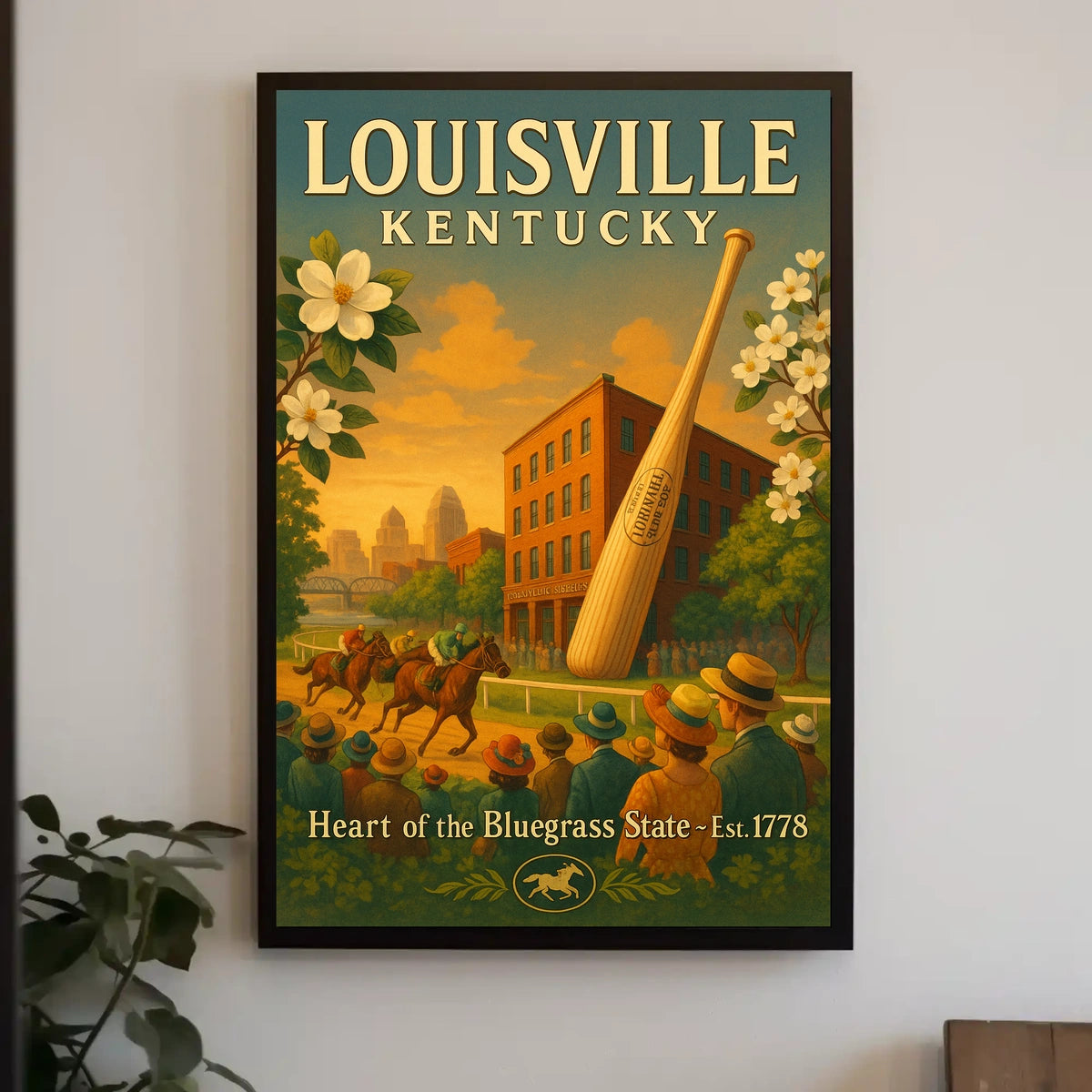 Louisville, Kentucky Heart of the Bluegrass State Poster