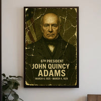 John Quincy Adams 6th President of the United States Damaged Photograph Poster