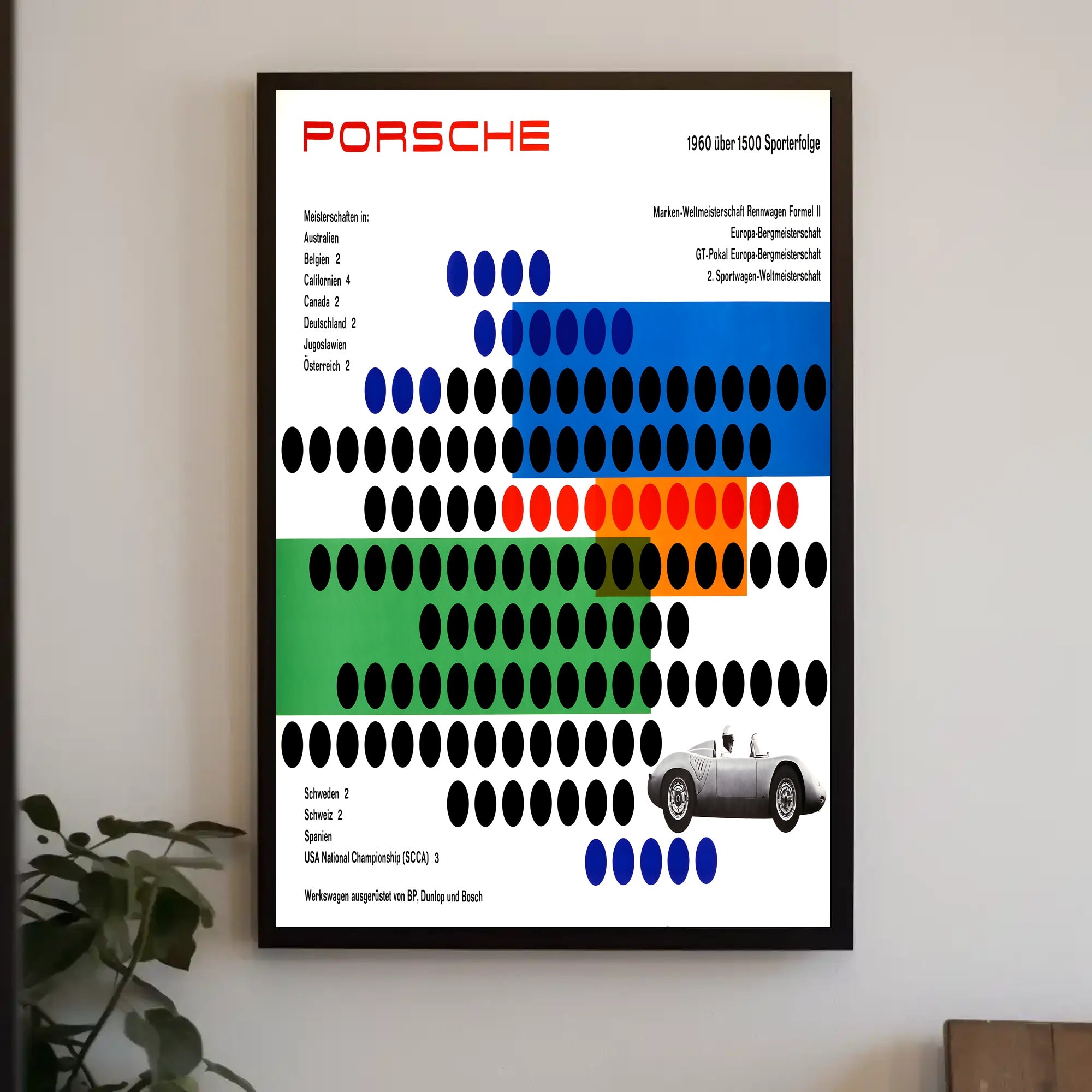 Porsche Racing Achievements 1960 Poster