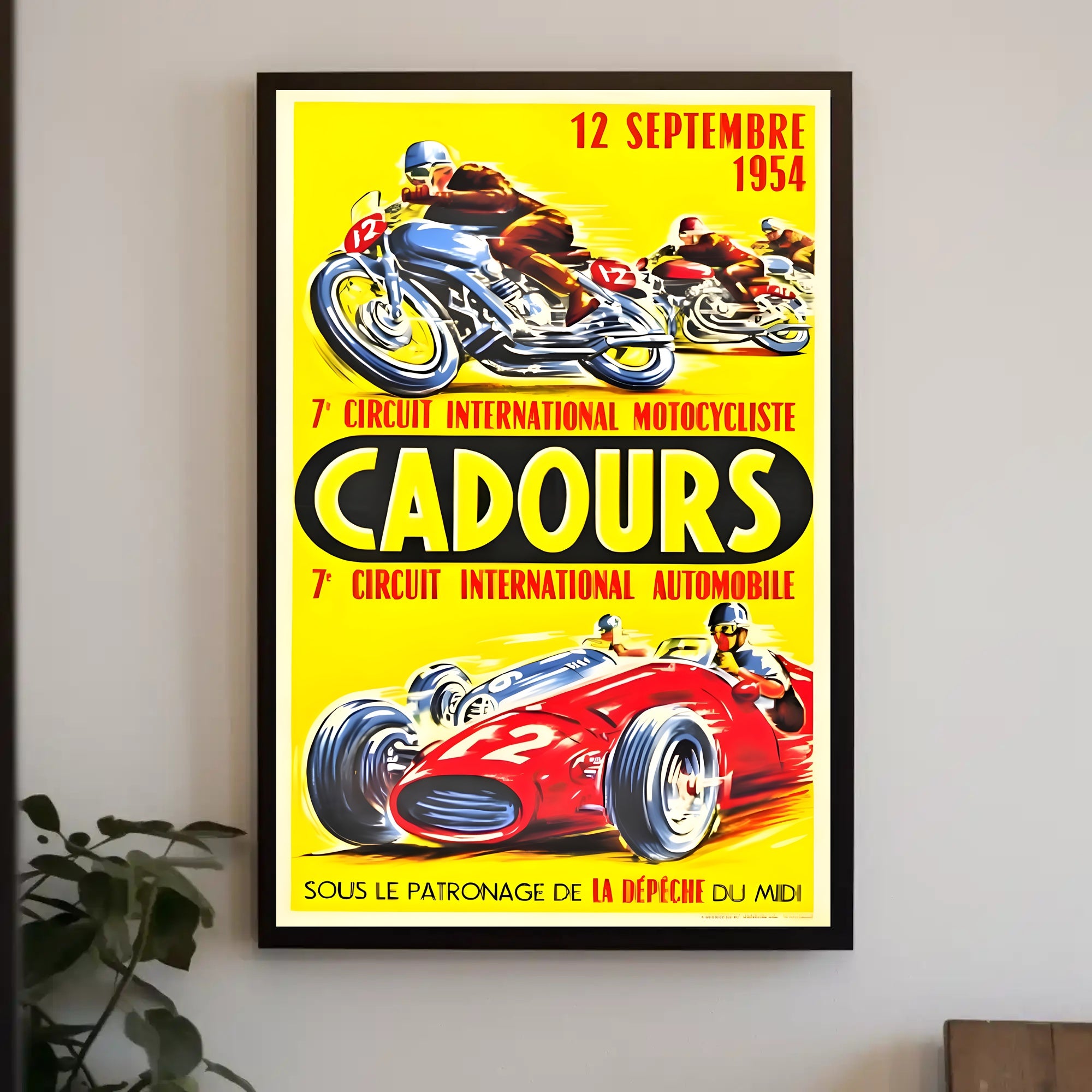 Cadours International Racing Event 1954 Poster