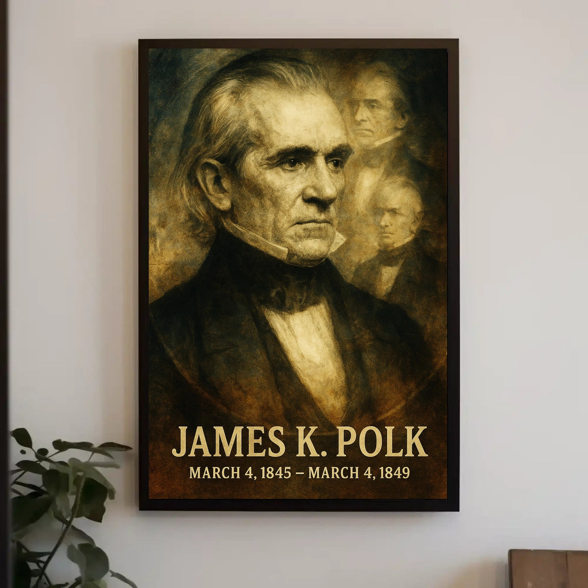 James K. Polk 11th President of the United States Double Exposure Poster