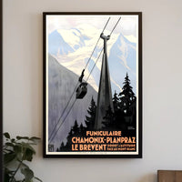 Chamonix Funicular Railway Adventure Vintage Travel Poster PosterGoat