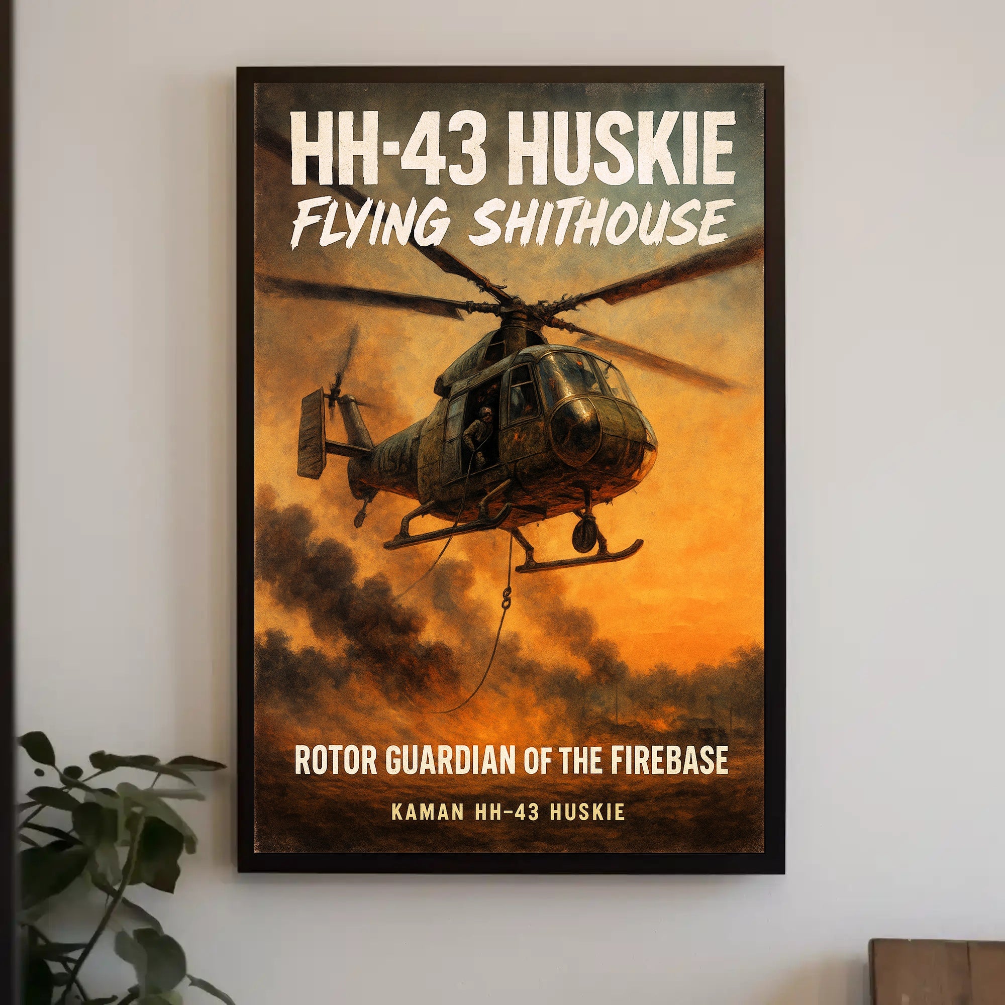HH-43 Huskie Rotor Guardian of the Firebase Poster PosterGoat
