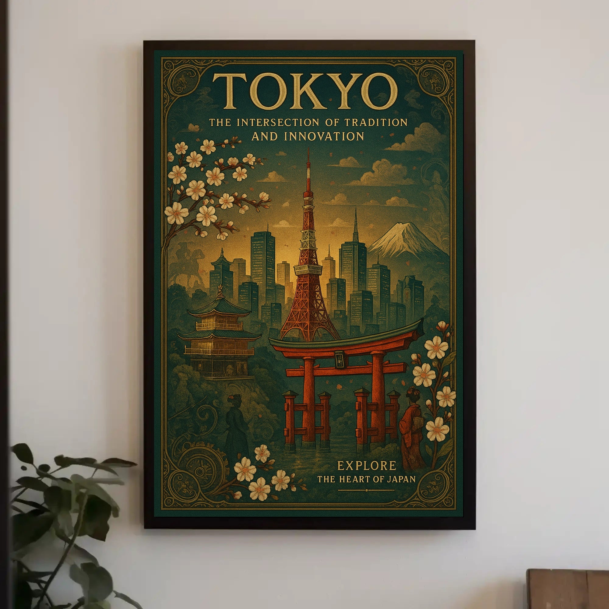Tokyo Vintage Travel Poster Wall Art Print