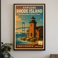Explore Rhode Island The Ocean State Poster
