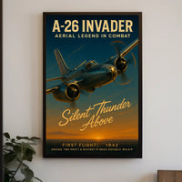 A-26 Invader Vintage Aviation WWII Poster