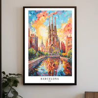 Sagrada Familia Vibrant Travel Poster PosterGoat