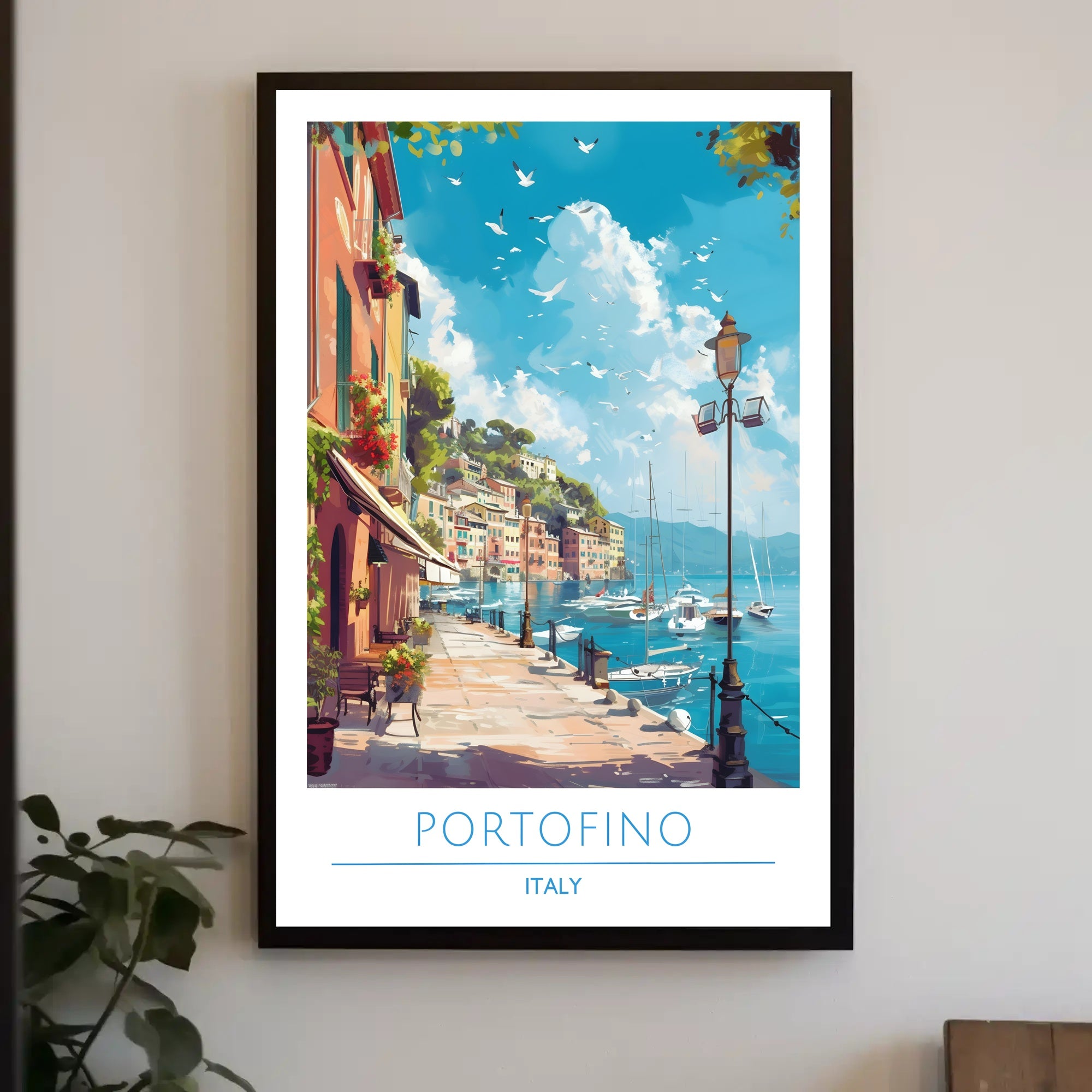 Portofino Seaside Village Travel Poster