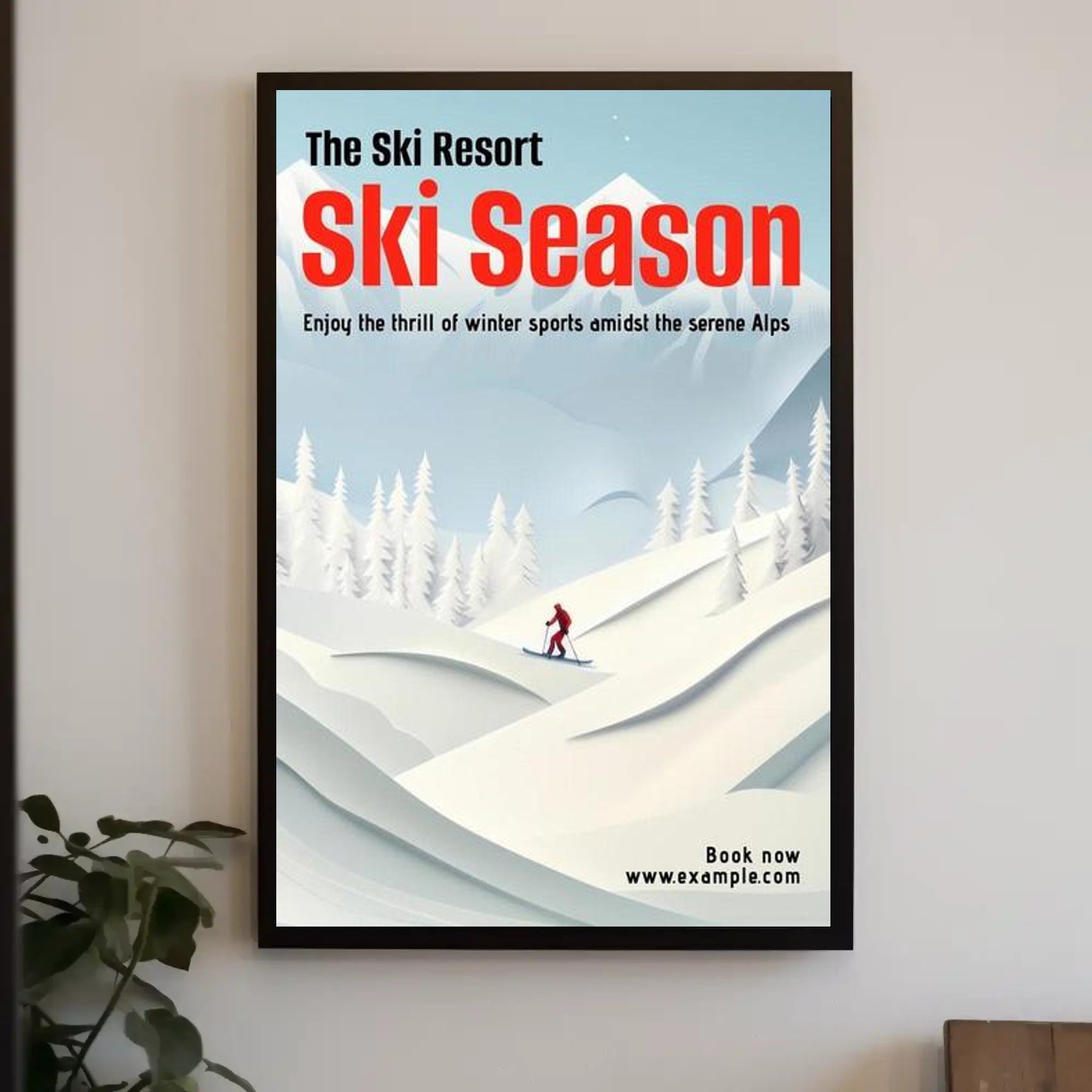 Ski Season at The Ski Resort Poster PosterGoat
