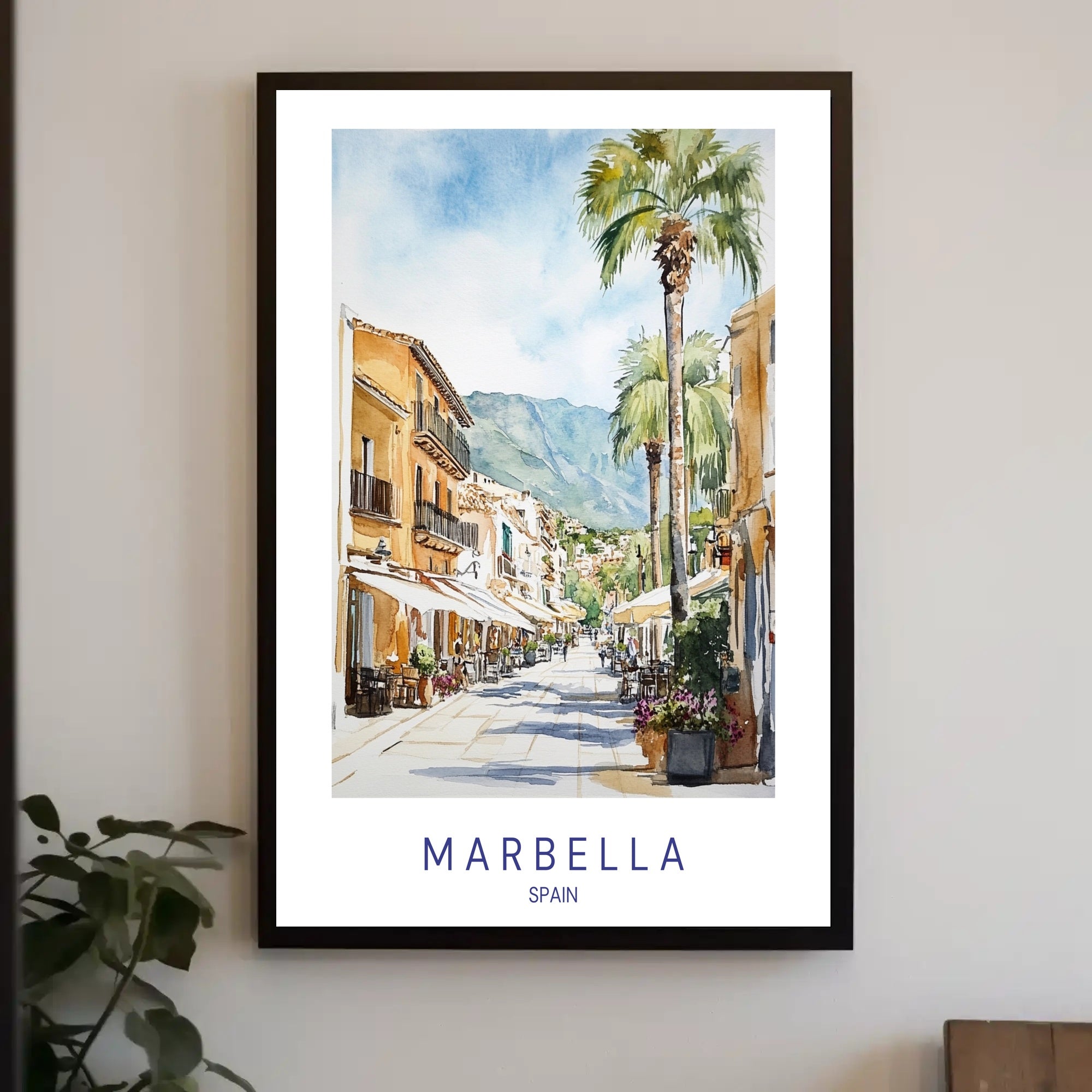 Marbella Street Scene Poster PosterGoat