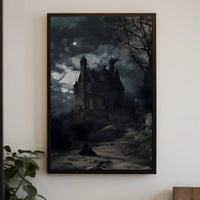 Haunted Castle in Moonlight Fantasy or Mythology Poster PosterGoat