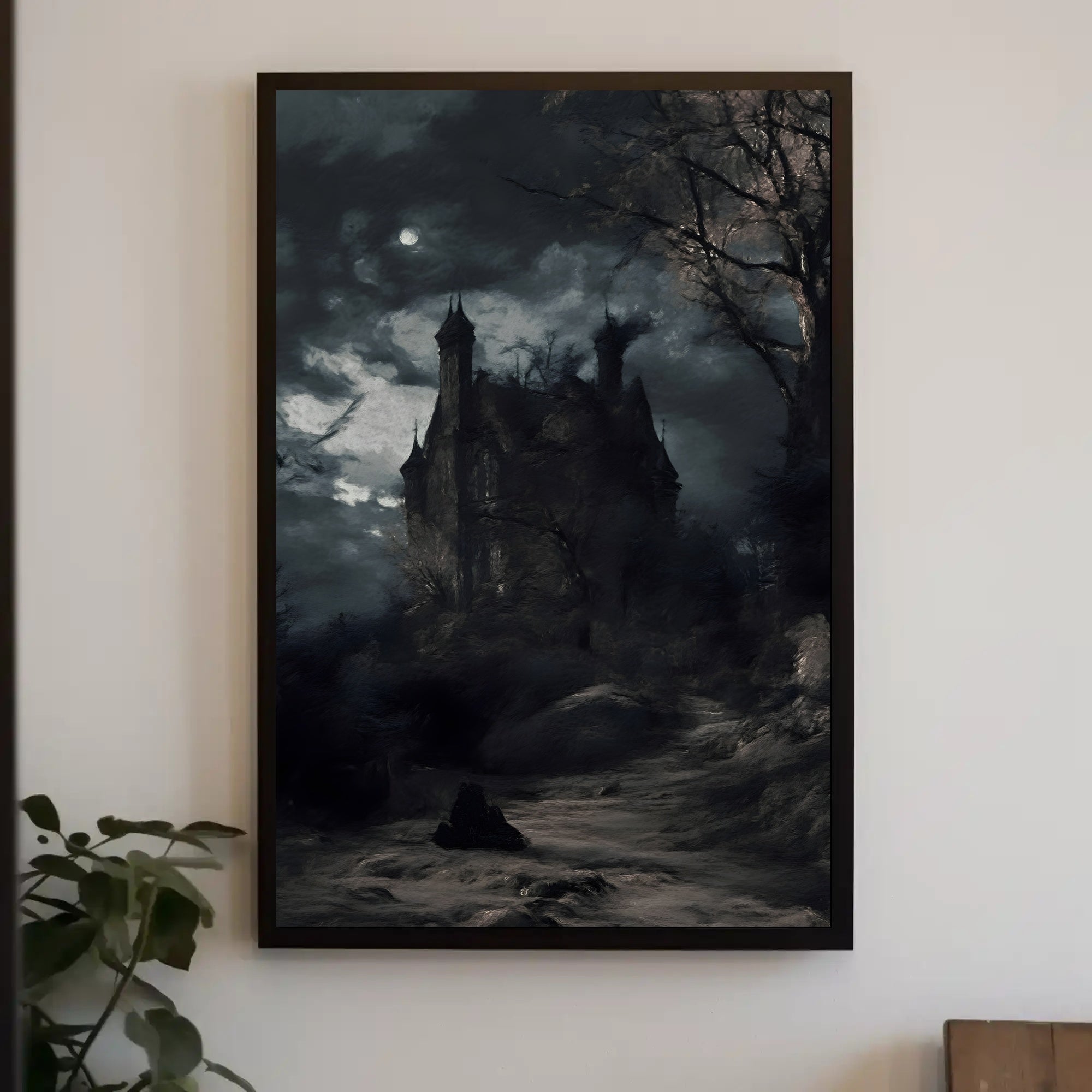Haunted Castle in Moonlight Fantasy or Mythology Poster PosterGoat