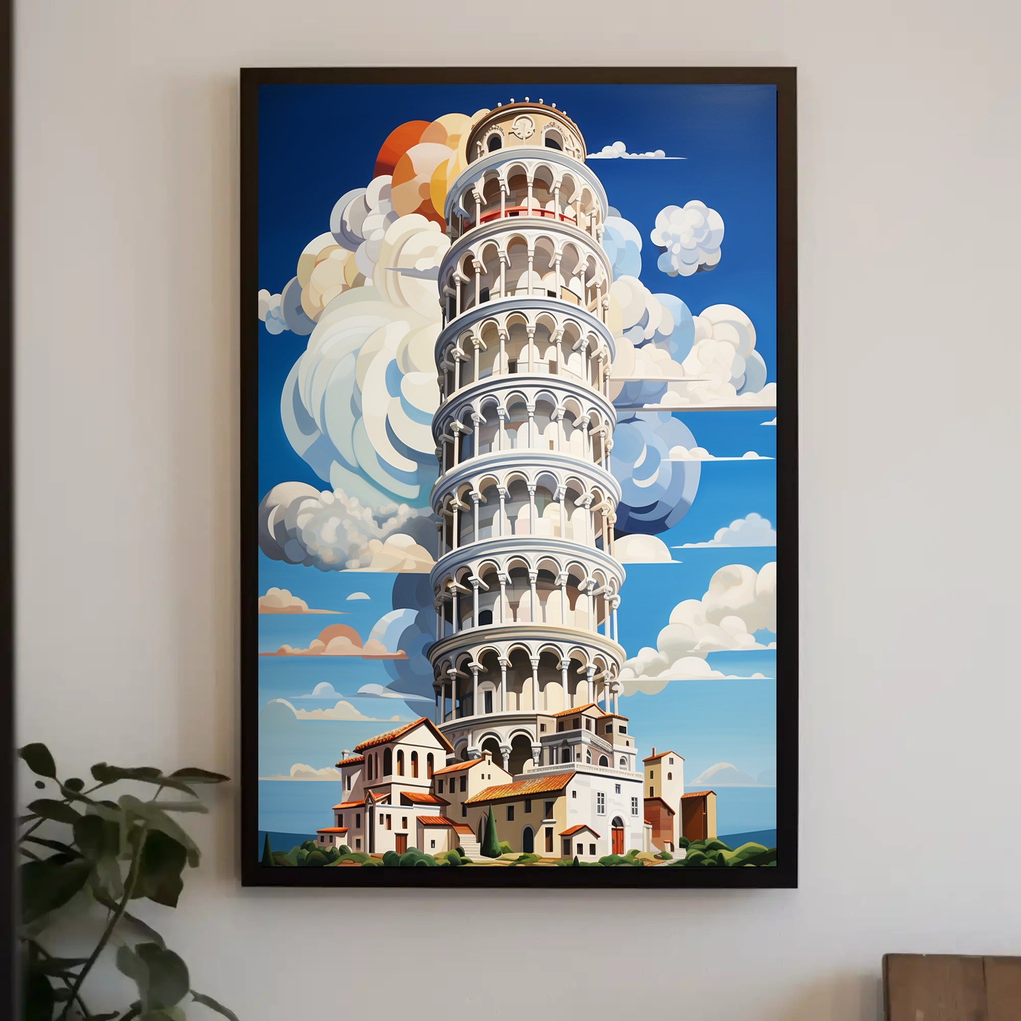 The Leaning Tower Of Pisa Artistic Poster PosterGoat