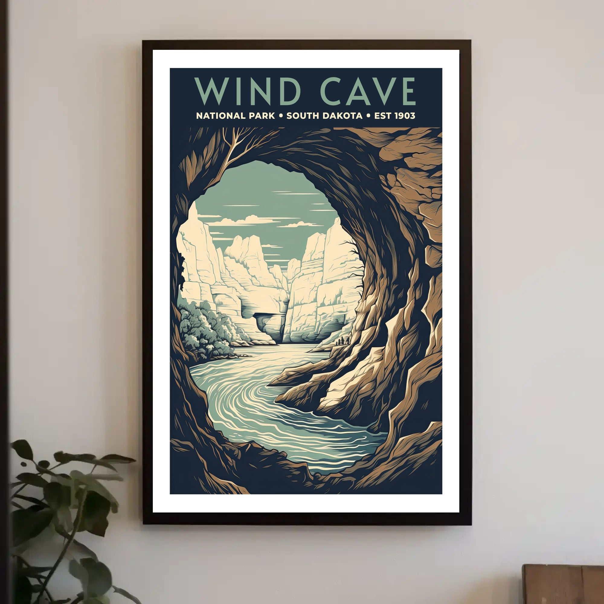 Wind Cave National Park Vintage Poster Print