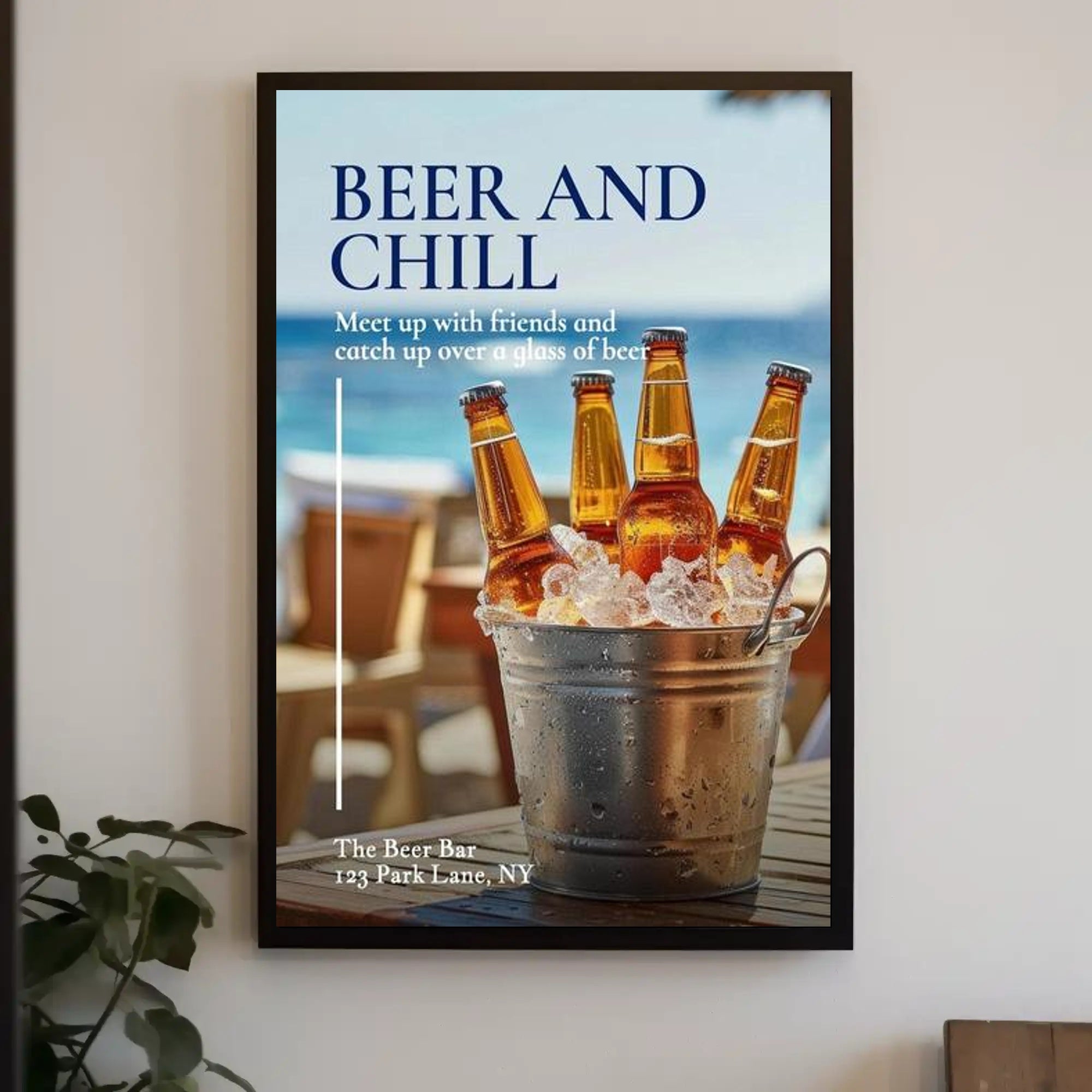 Beer and Chill Poster PosterGoat