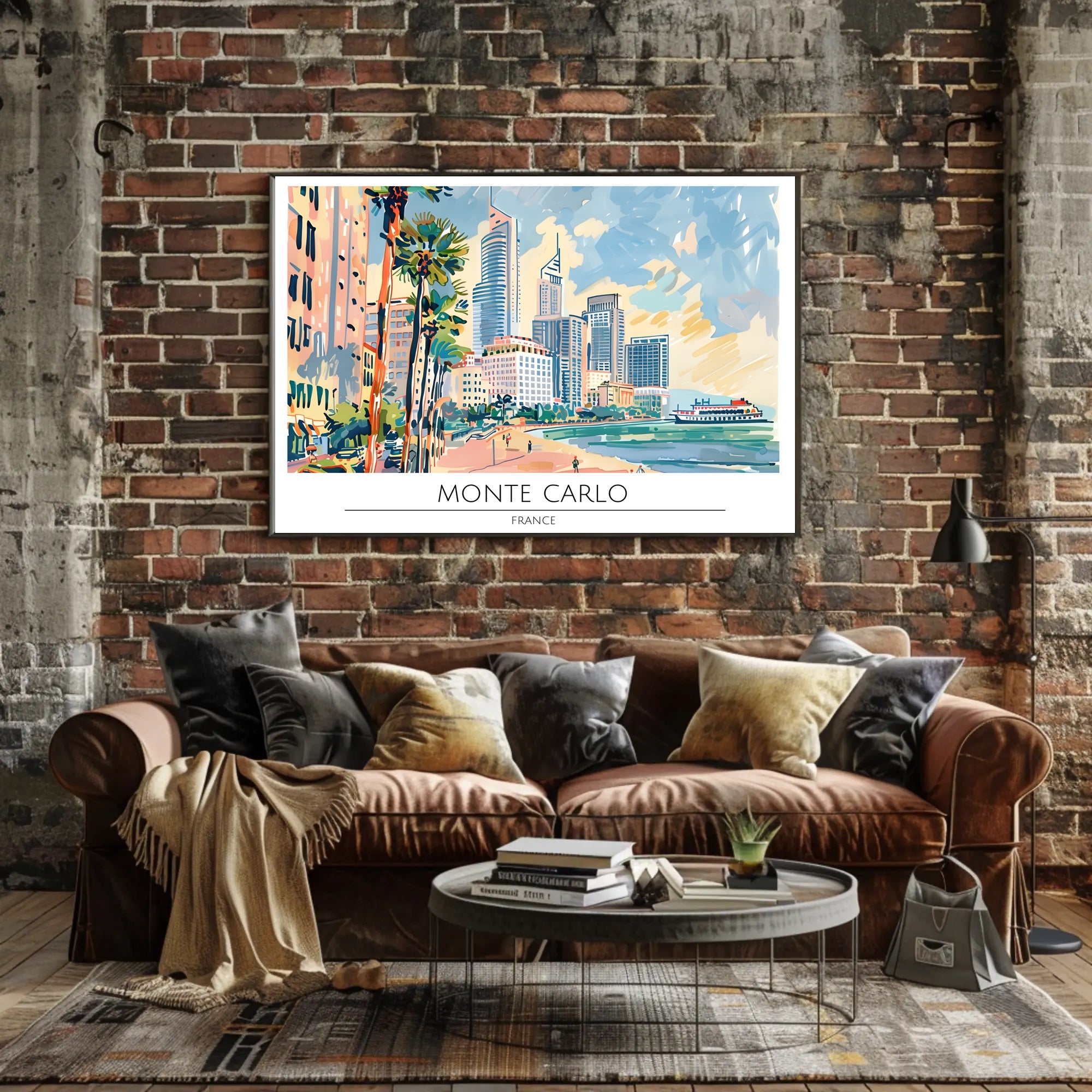 Monte Carlo Cityscape Poster PosterGoat