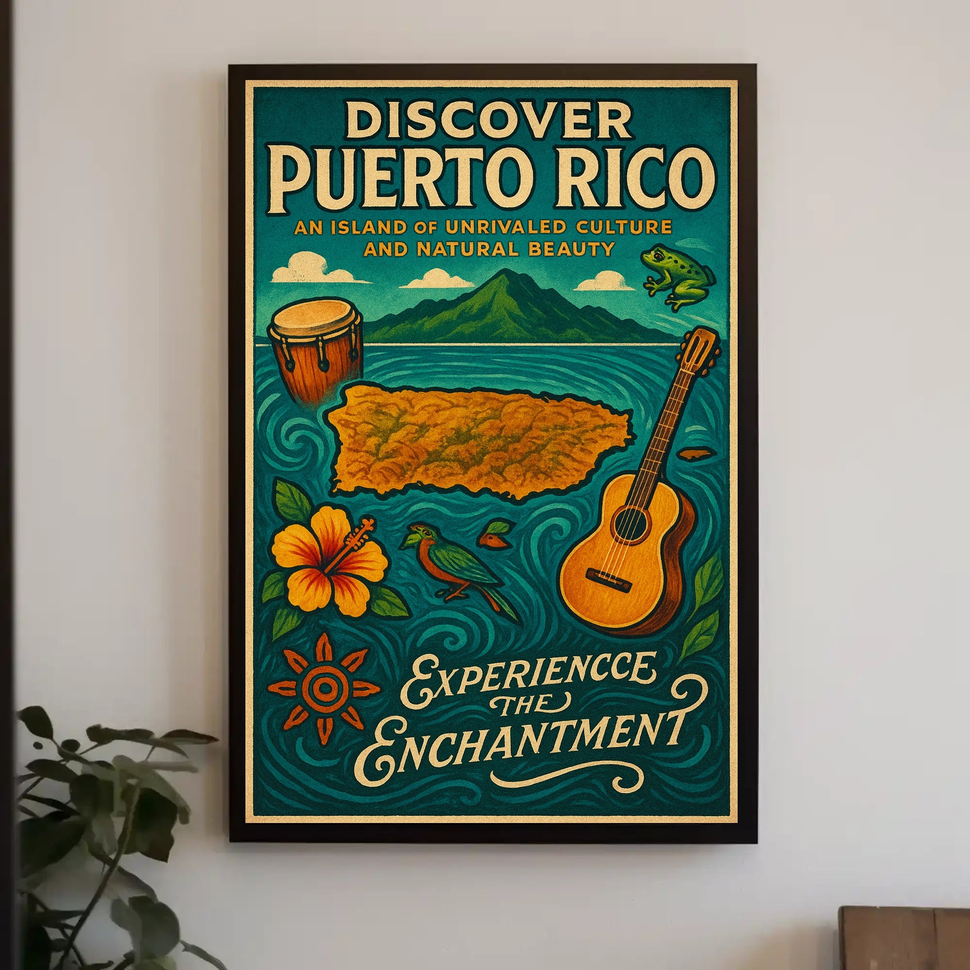 Discover Puerto Rico Vintage Travel Poster PosterGoat
