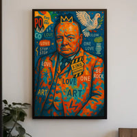 Portrait with Peace Dove: Abstract, Artistic, or Pop Culture Poster