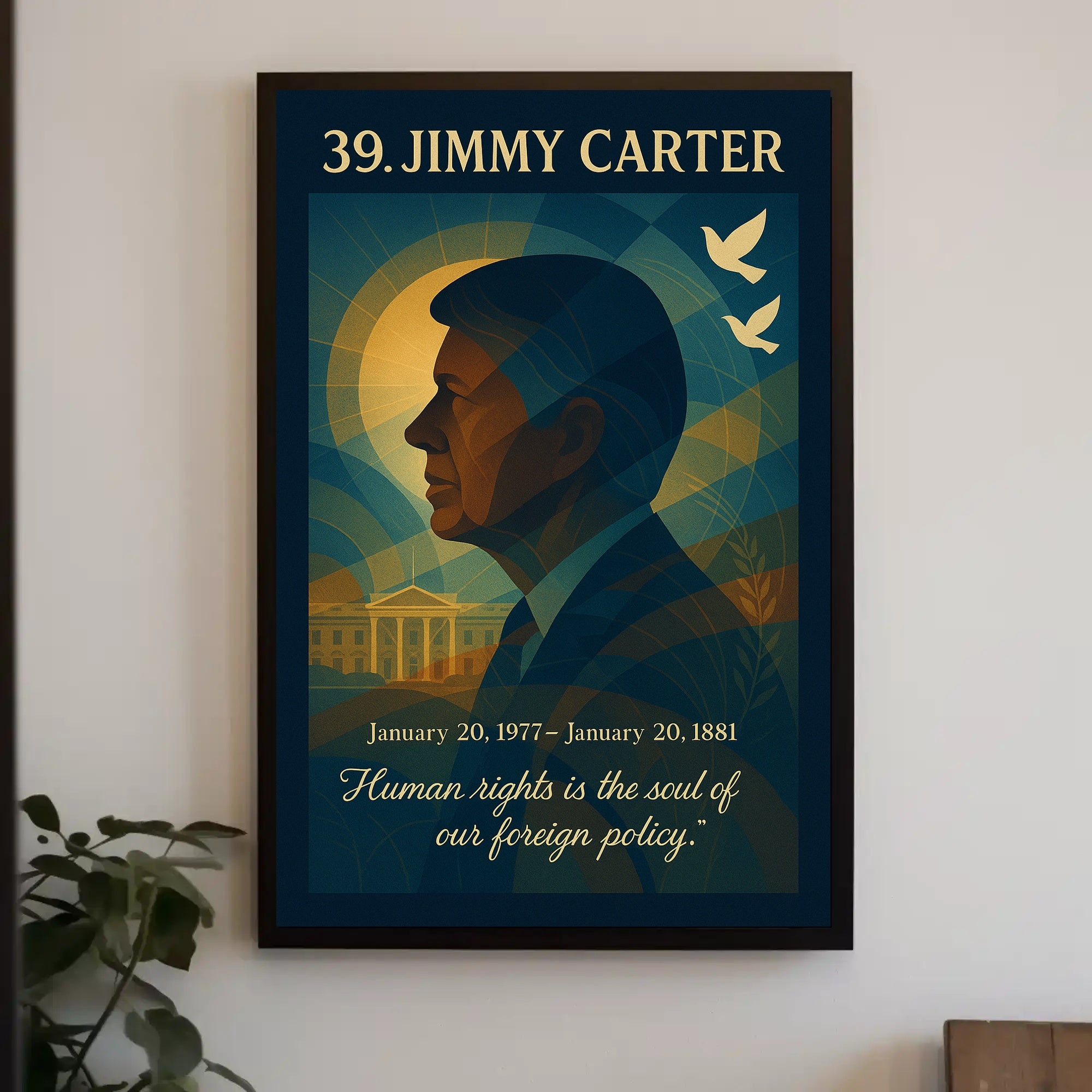 Jimmy Carter Vintage Americana Artistic Wall Poster PosterGoat