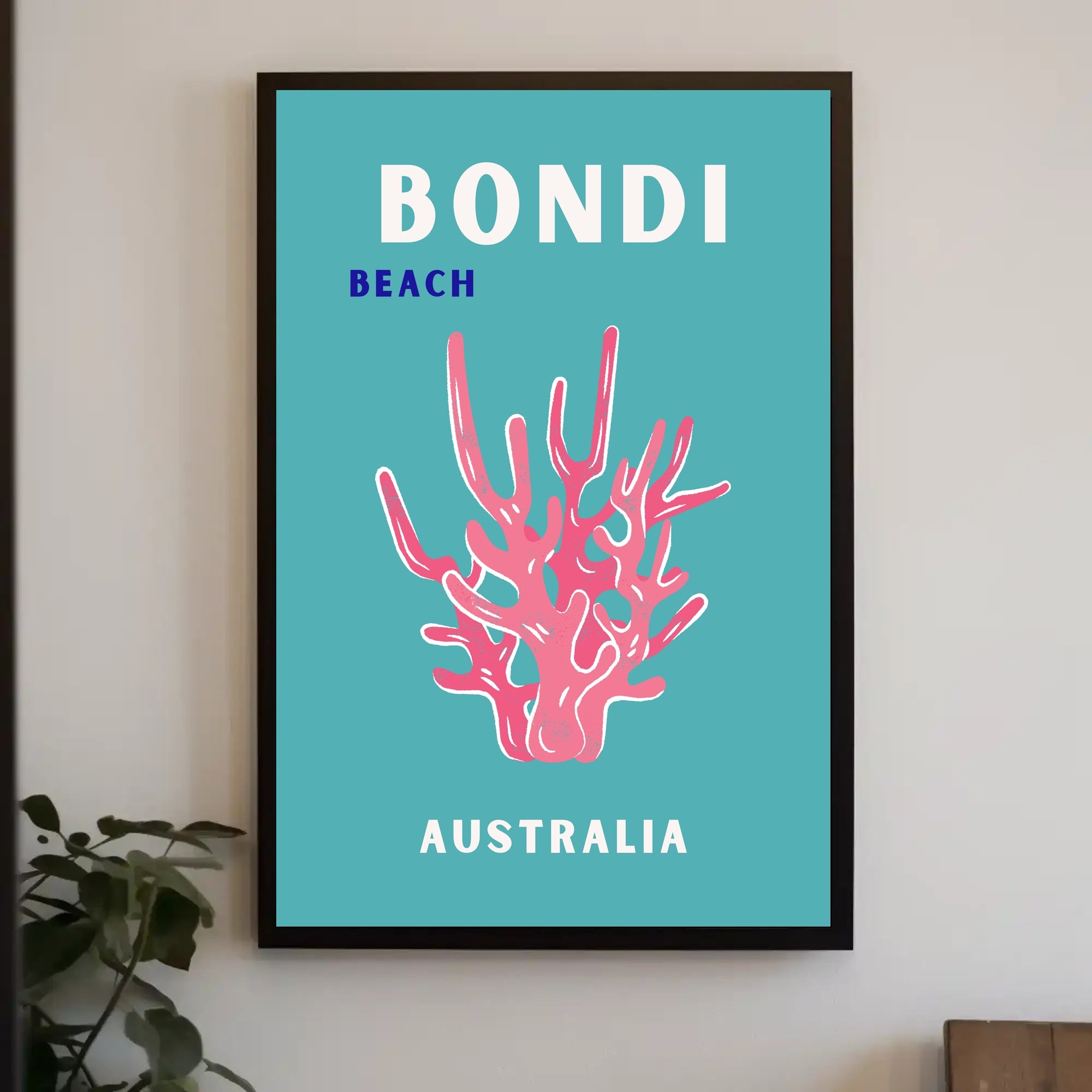 BONDI BEACH AUSTRALIA Tropical Vibes Travel Poster PosterGoat