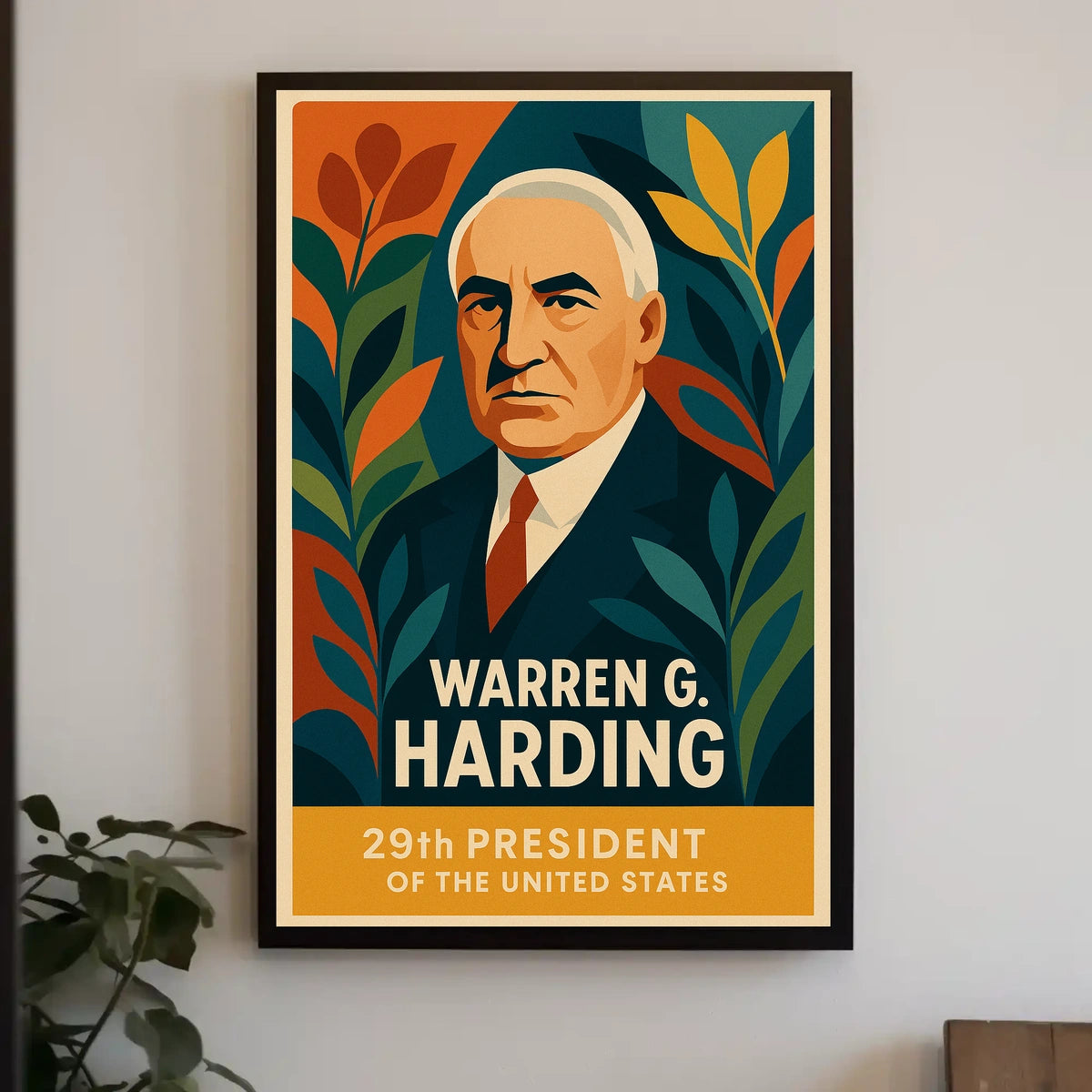 Harding Vintage Patriotic Art Deco Collector Poster