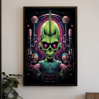 Alien Cyborg Encounter Poster
