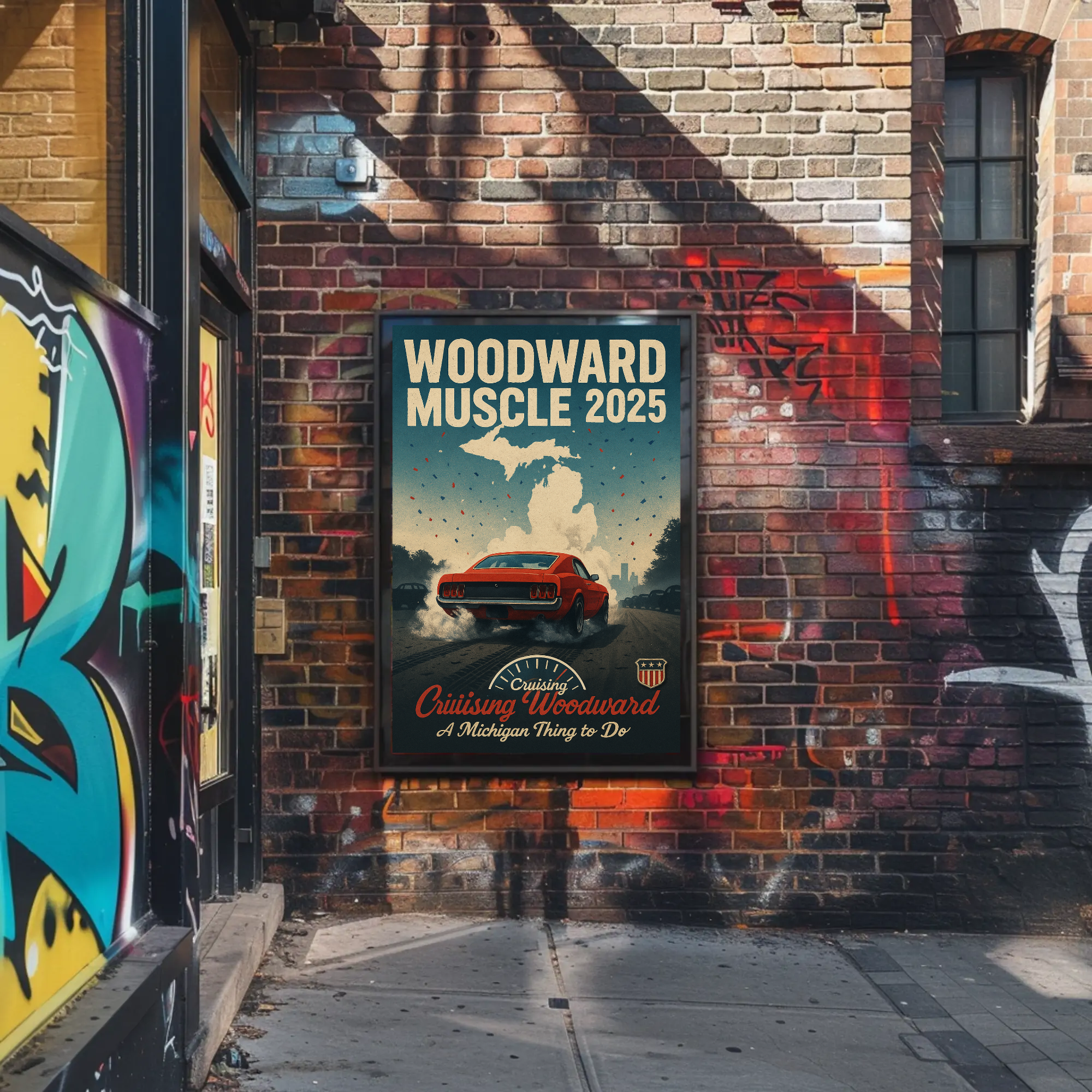 Woodward Muscle 2025 Classic Cultural or Heritage Poster