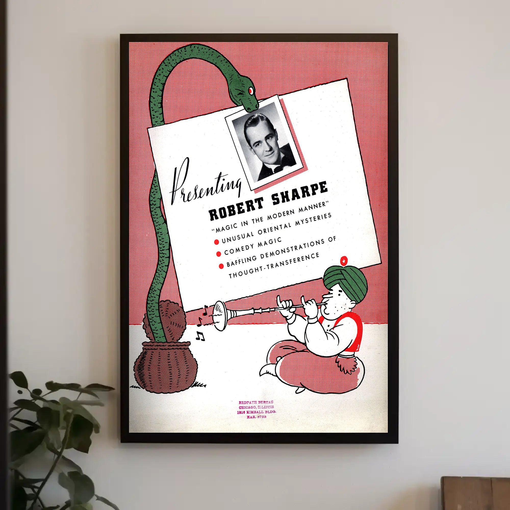 Vintage Magician Poster: Exotic Comedy Magic Show