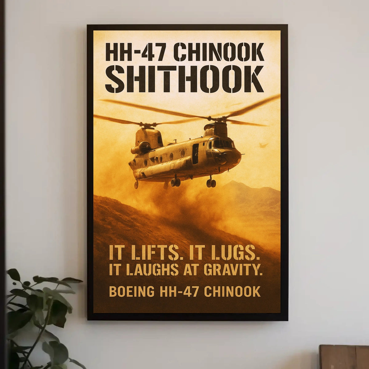 HH-47 Chinook Helicopter Poster
