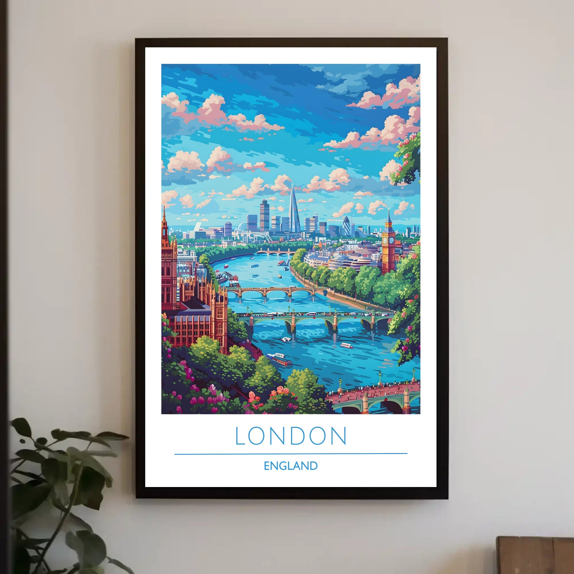 Scenic London Skyline Poster