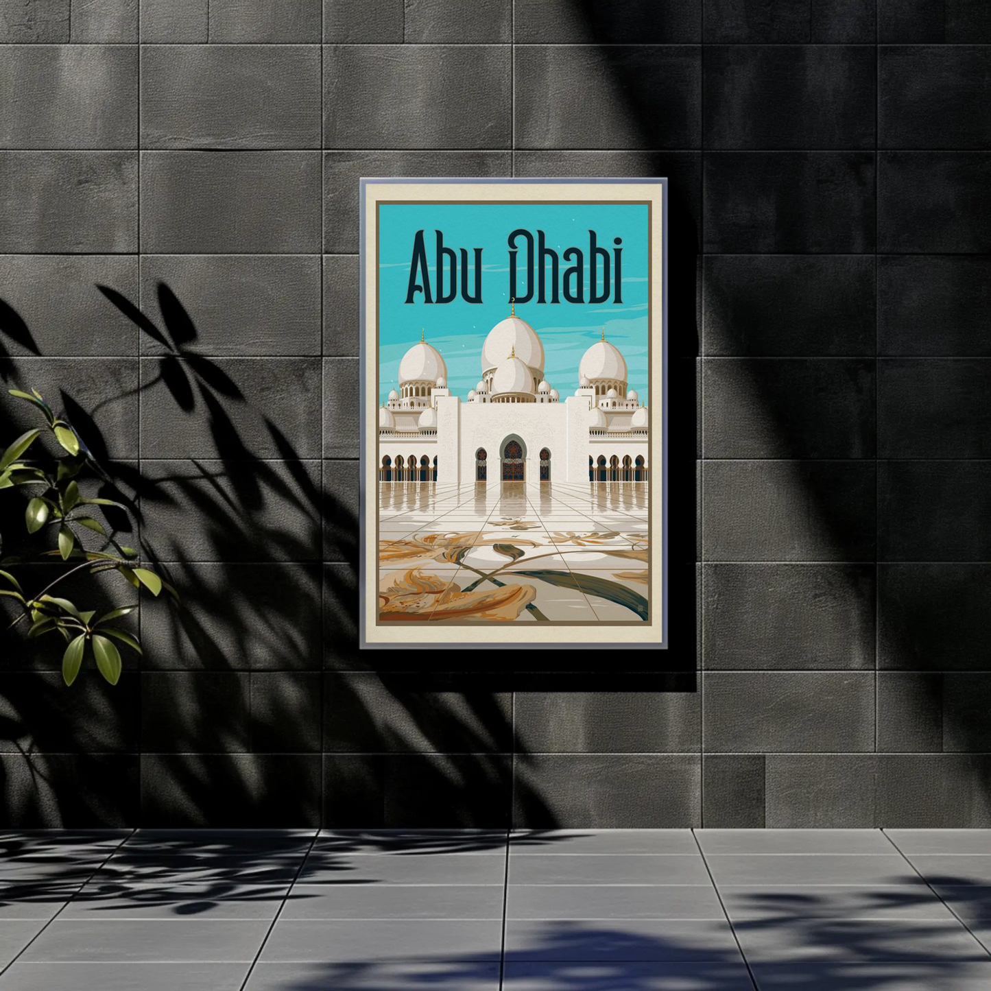 Abu Dhabi Vintage Poster