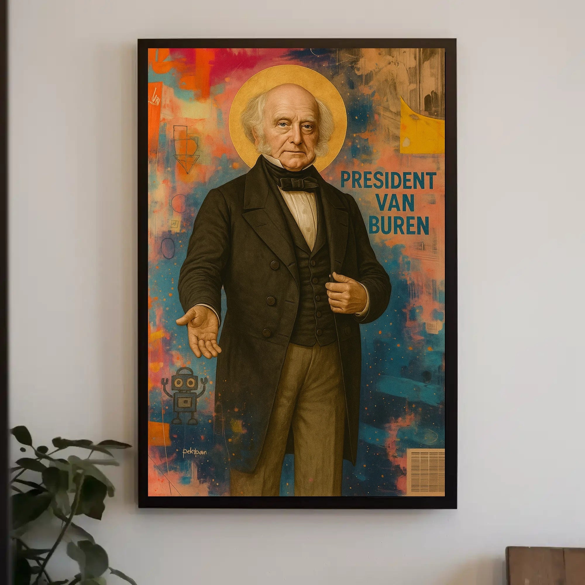 President Van Buren Abstract Iconic Political Art Poster