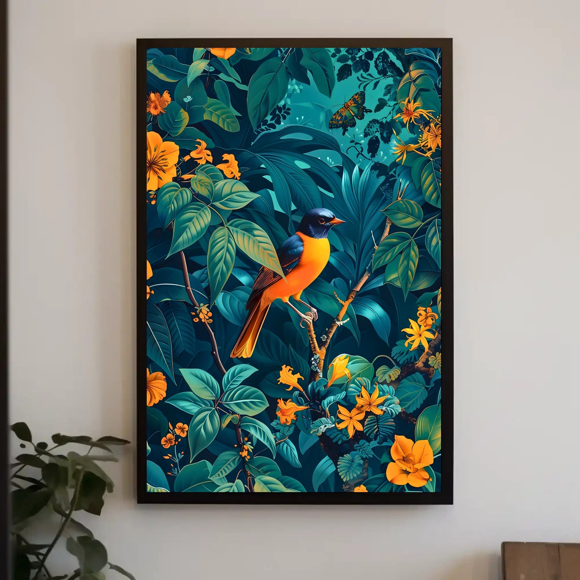 Vibrant Jungle Symphony Wall Art Print