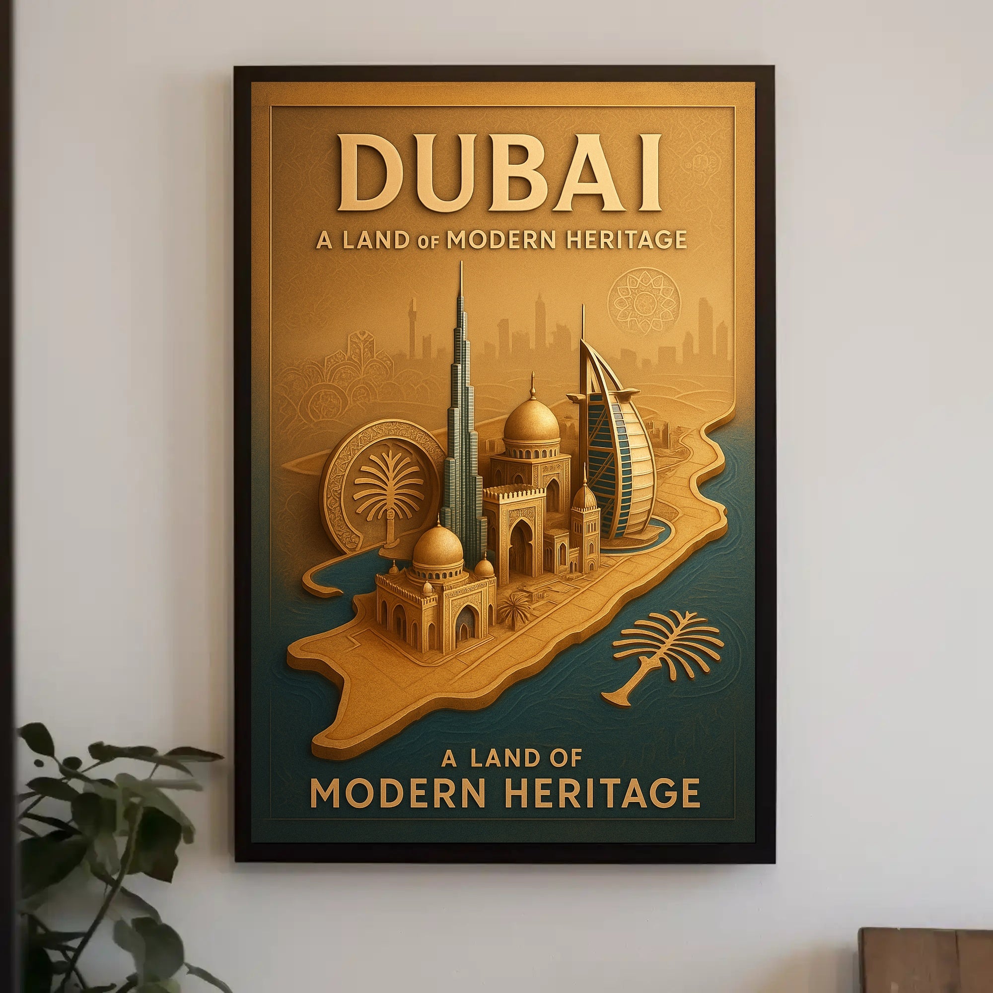 Dubai's Architectural Harmony: Urban or Cityscape Poster