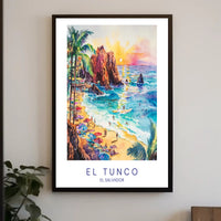 El Tunco Beach Paradise Poster PosterGoat