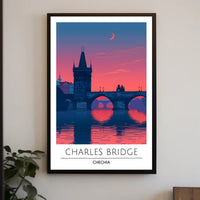 Charles Bridge Twilight Artistry Cultural or Heritage Poster